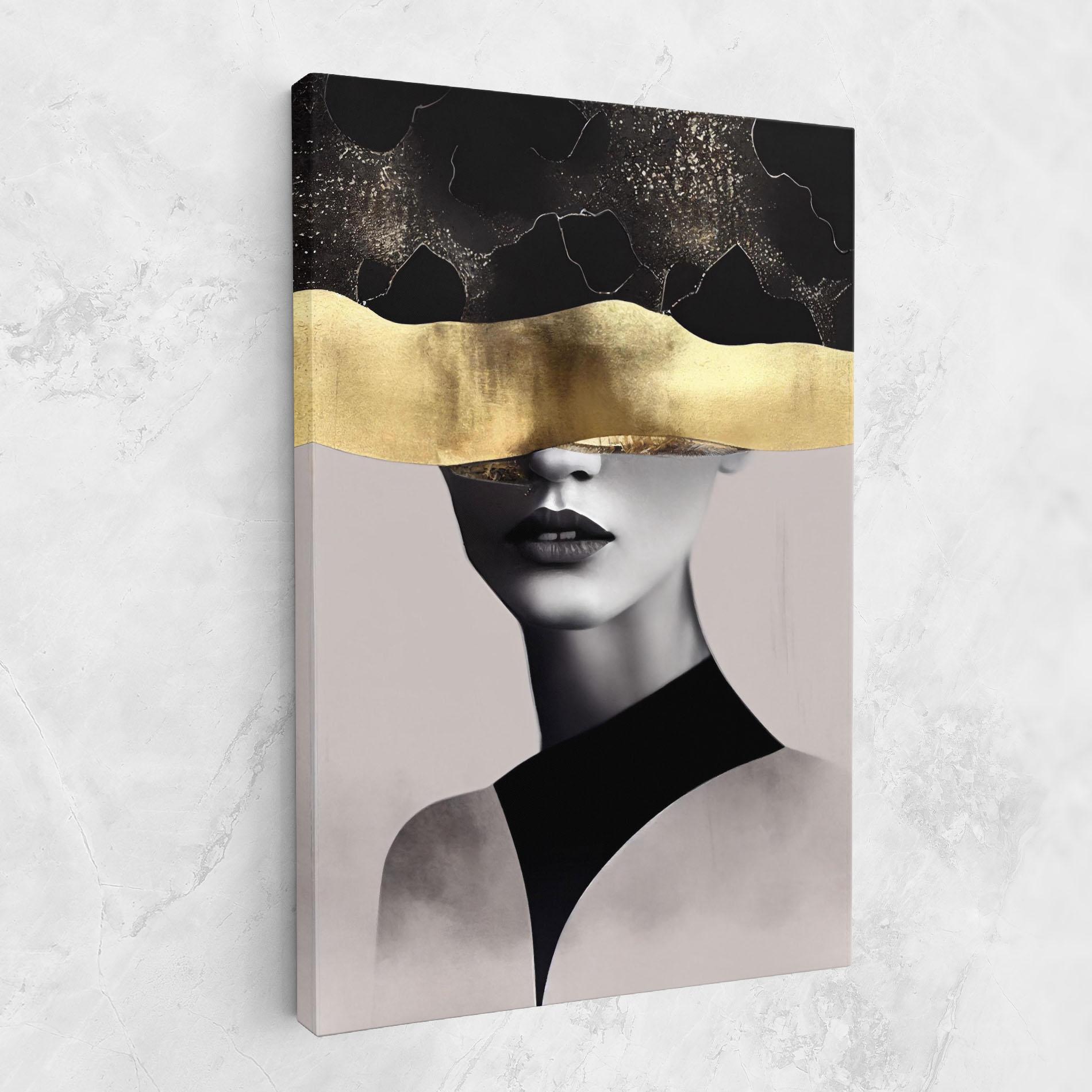 Tablou Canvas Grey Lips mockup 1