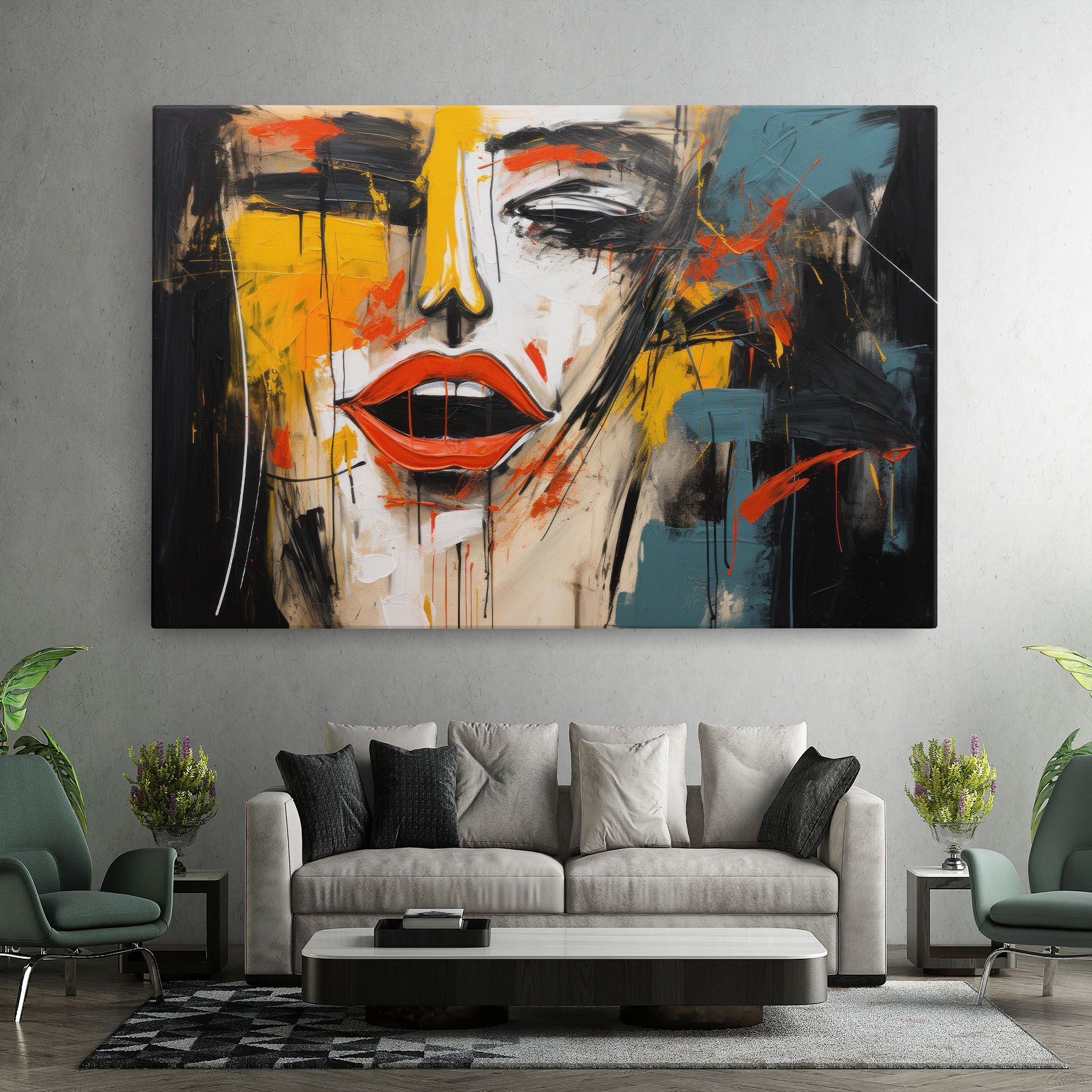 Abstract Woman Lips mockup 7