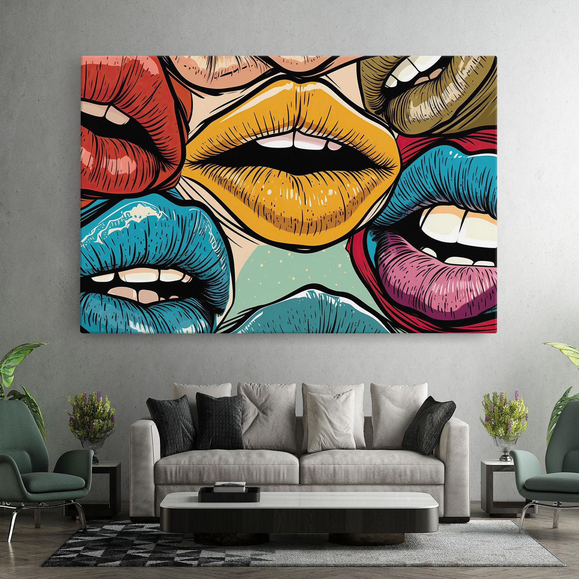Tablou Canvas Comic Book Color Lips mockup 7