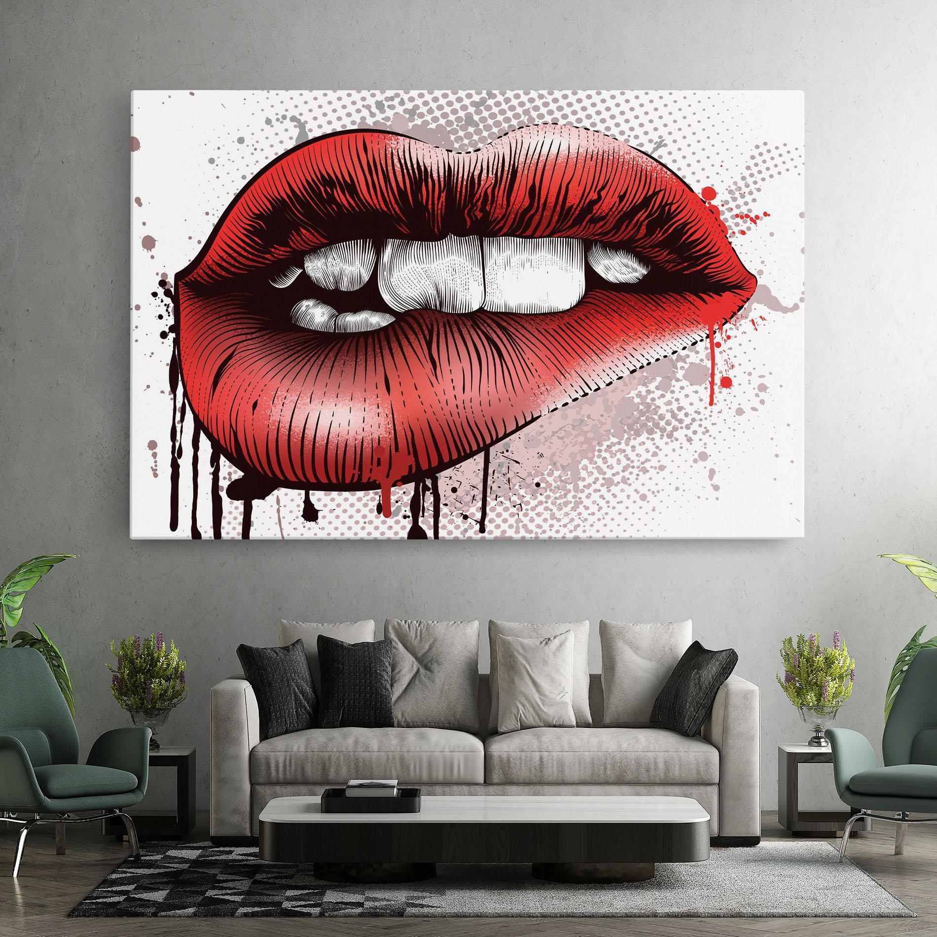 Tablou Canvas Lips Pop Artistic mockup 7