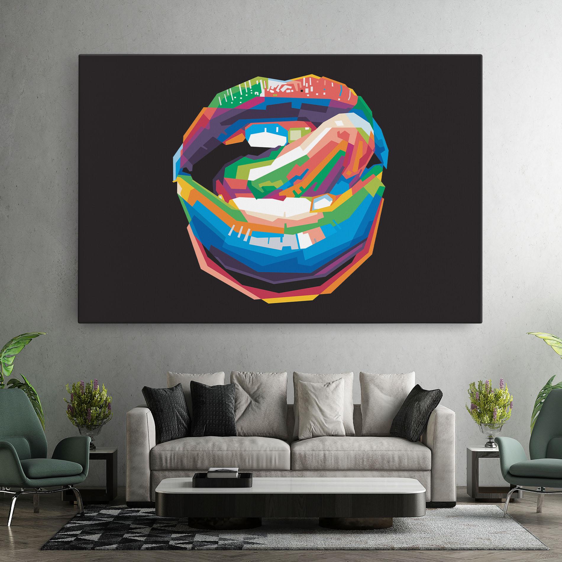 Tablou Canvas Lips Toungue mockup 7