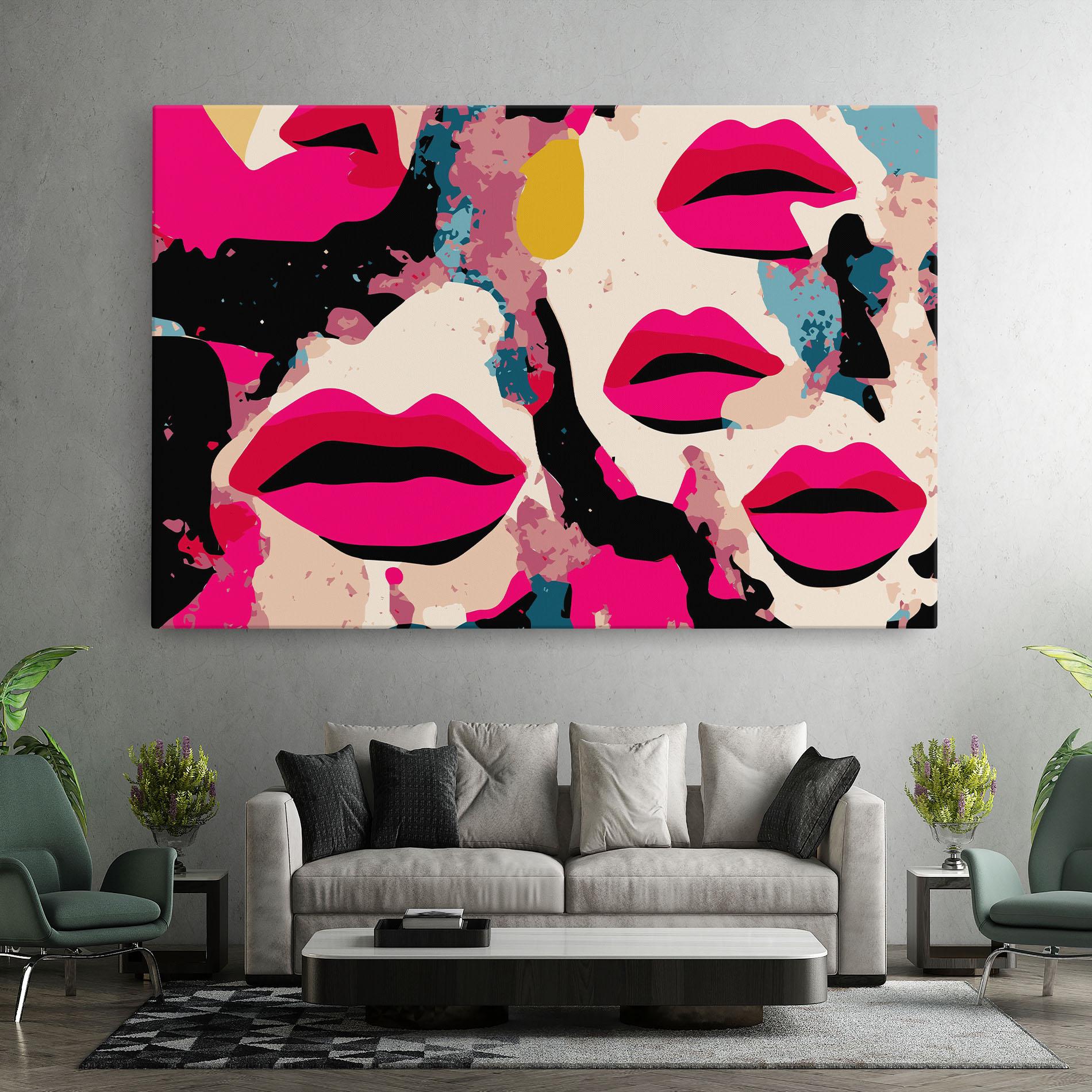 Tablou Canvas Pink Lips mockup 7