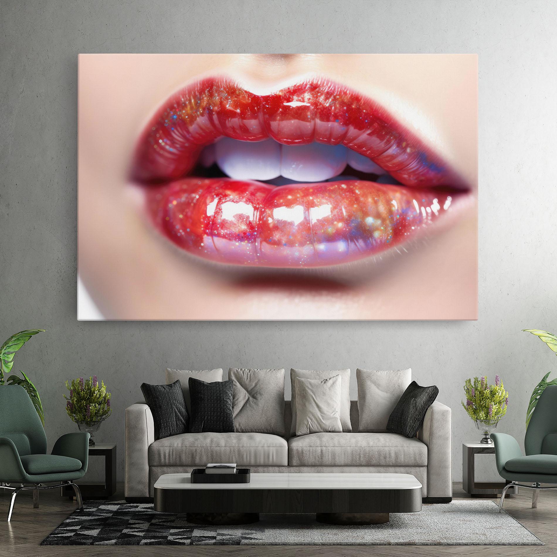 Tablou Canvas Red Pretty Lips mockup 7