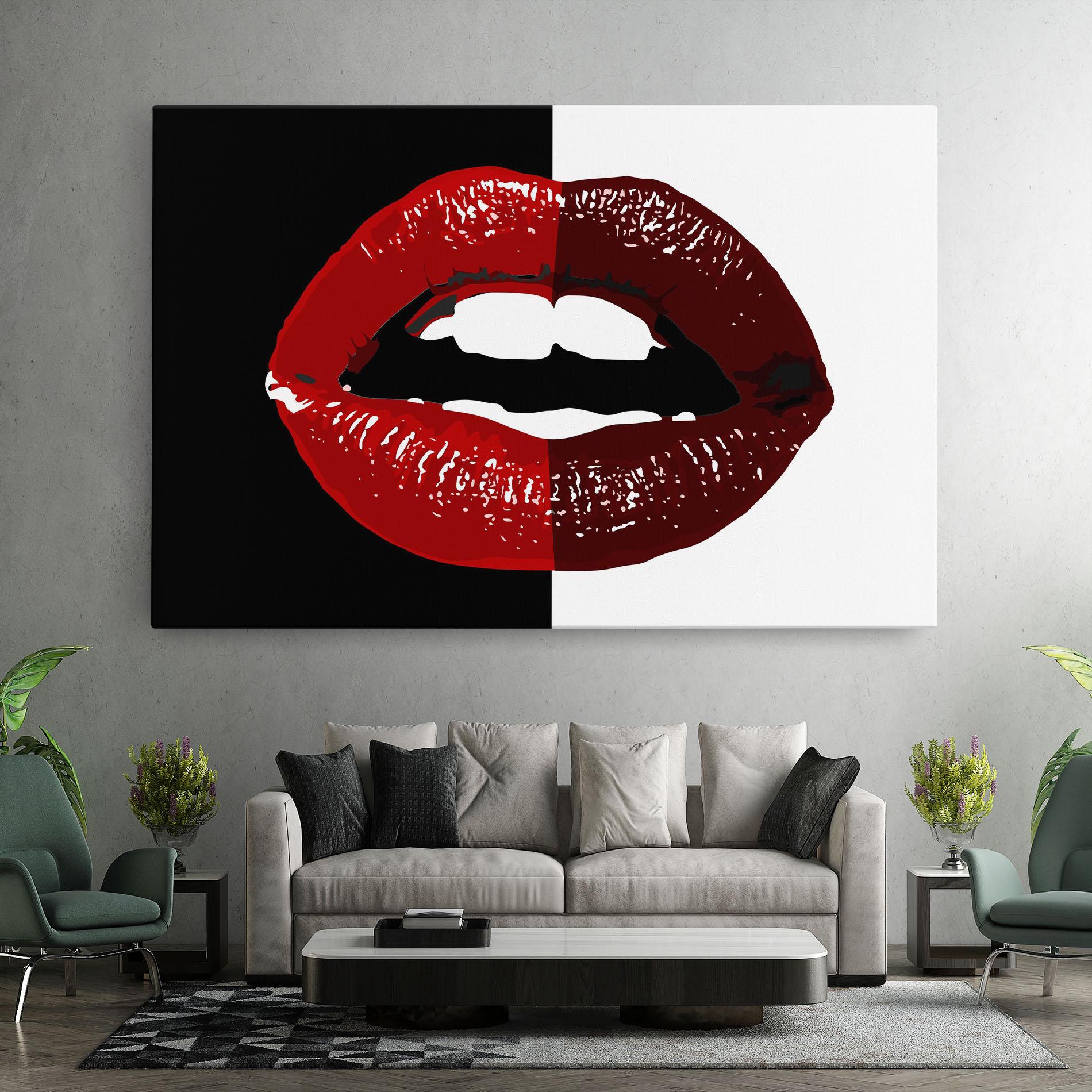 Tablou Canvas Red Shade Lips mockup 7