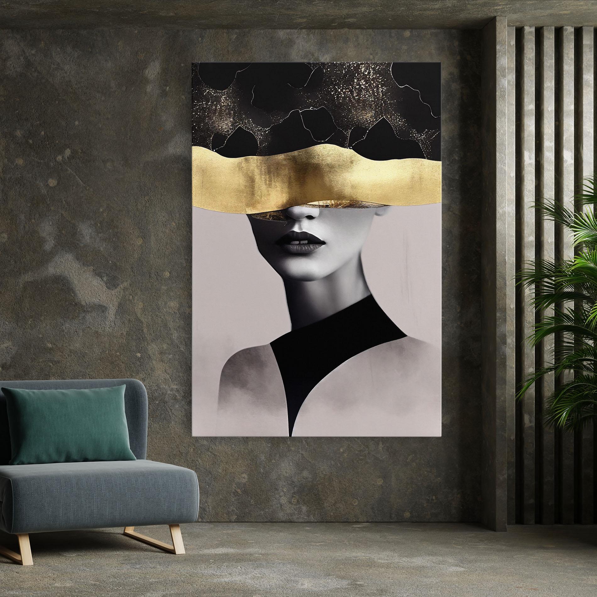Tablou Canvas Grey Lips mockup 7