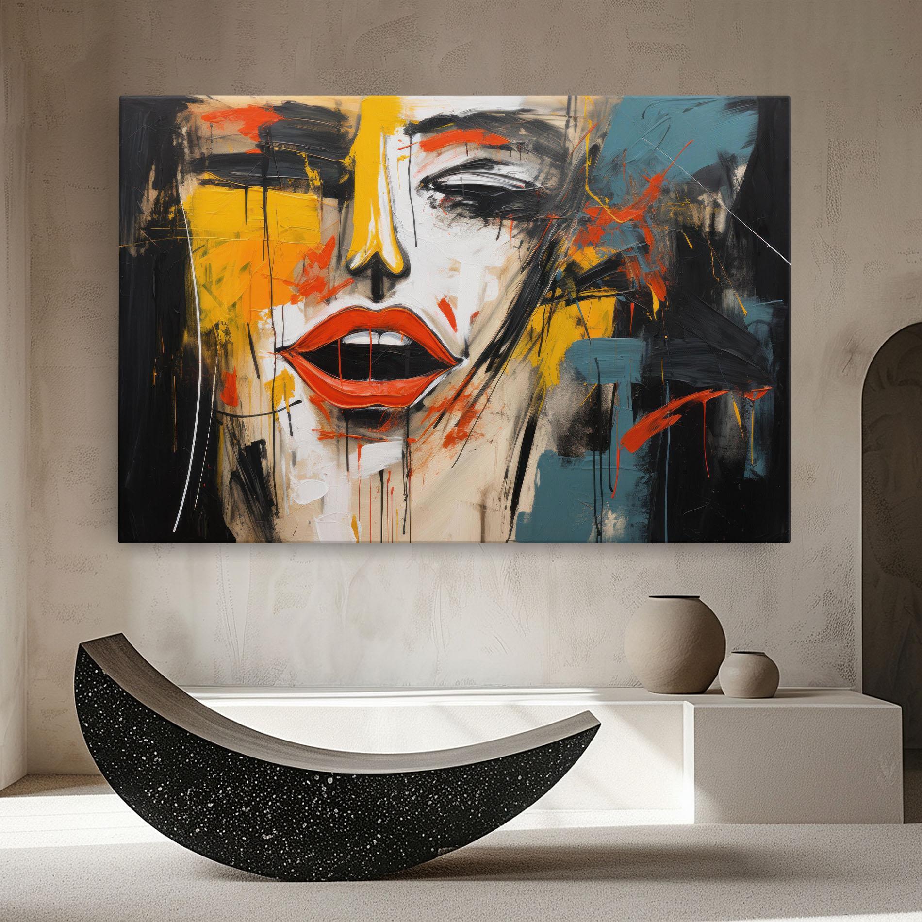 Tablou Canvas Abstract Woman Lips mockup 8