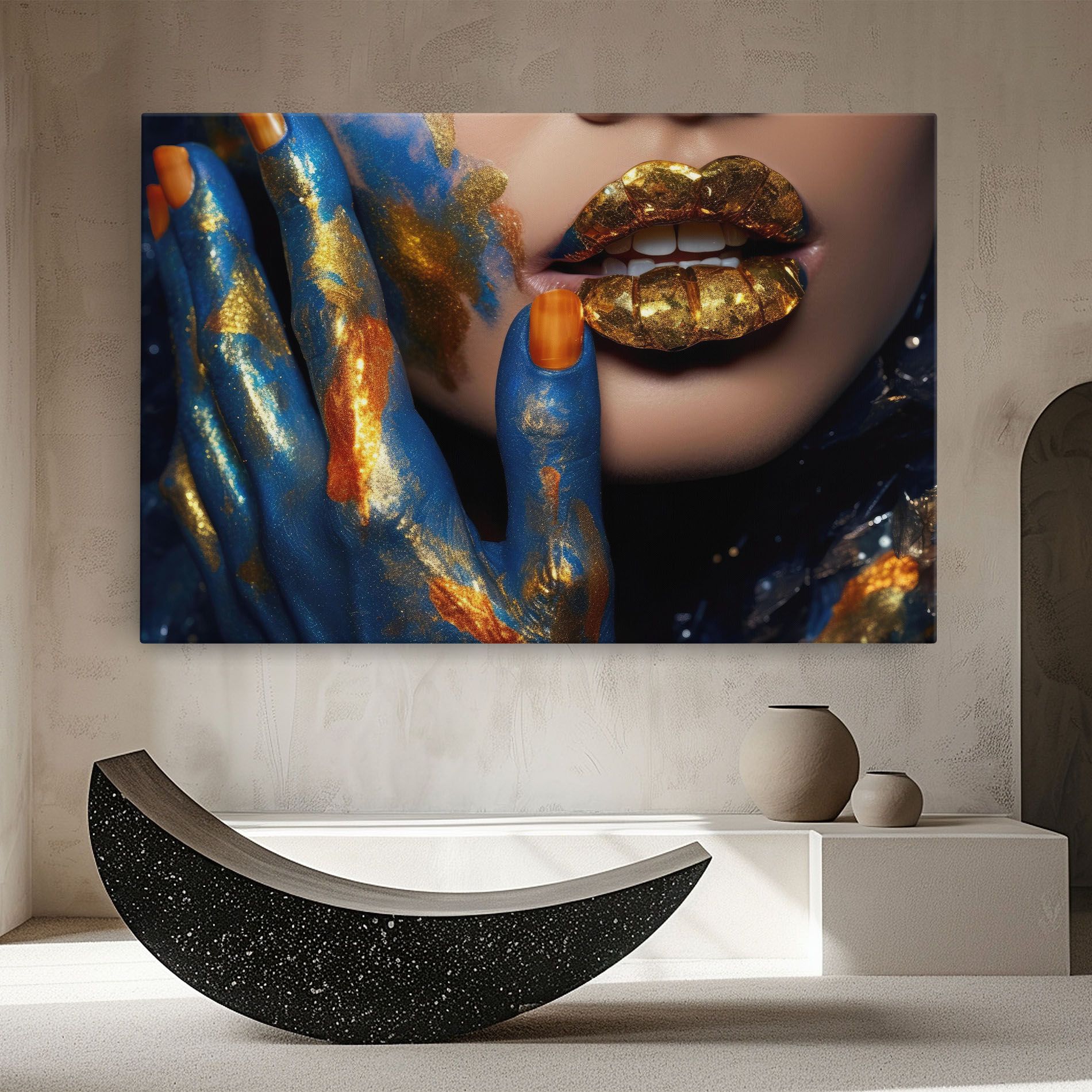 Blue Hand Lips mockup 8