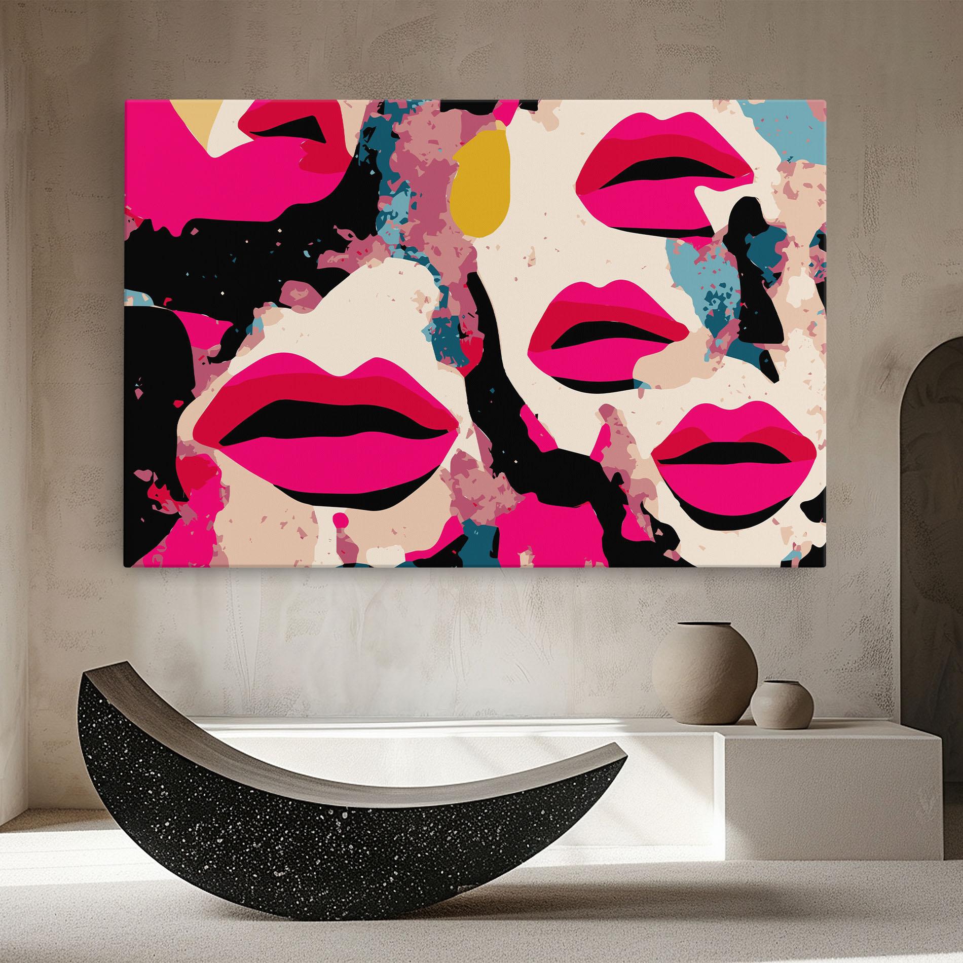 Tablou Canvas Pink Lips mockup 8
