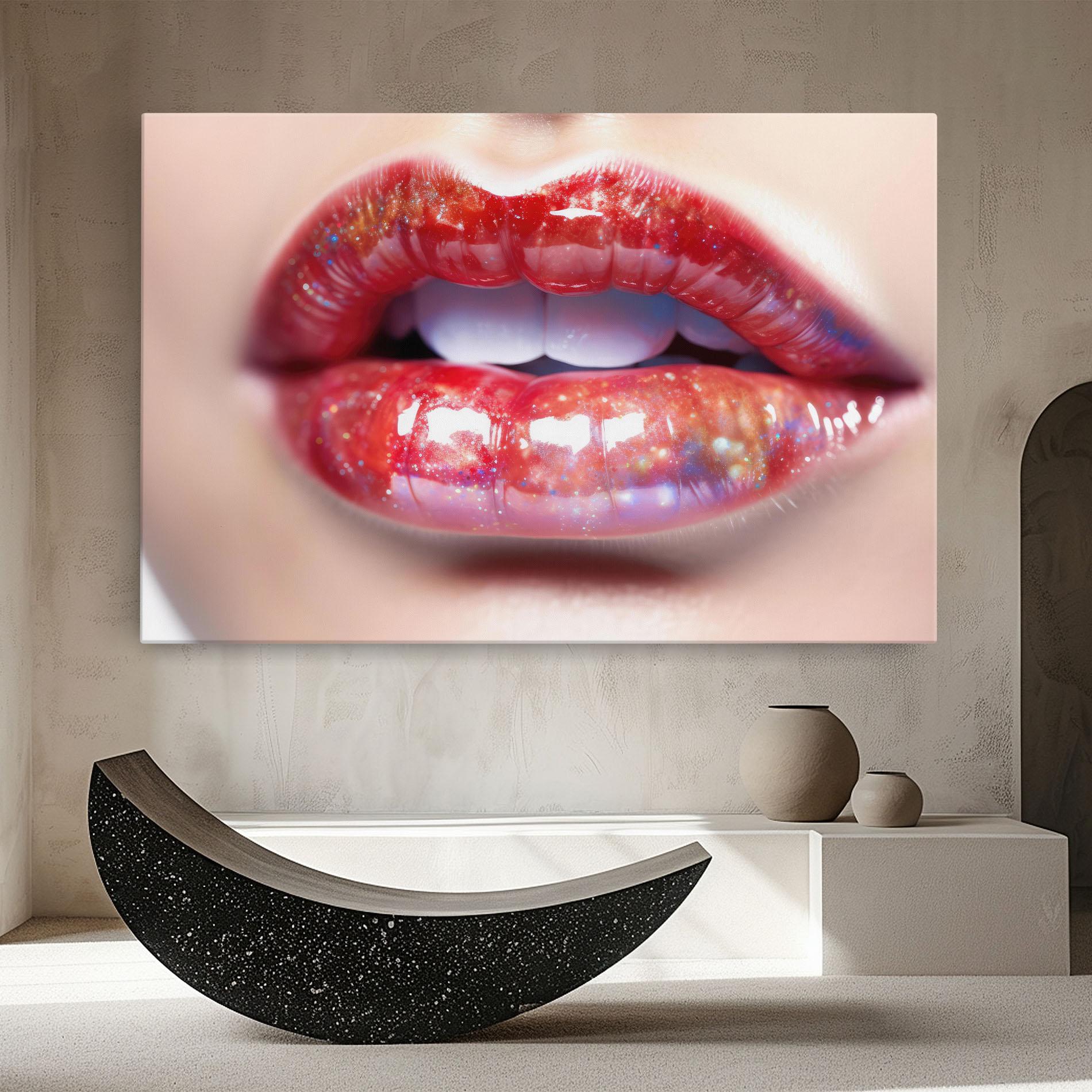 Tablou Canvas Red Pretty Lips mockup 8