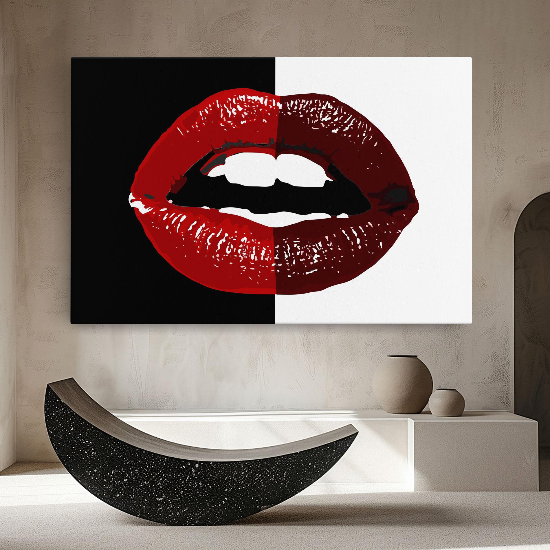 Tablou Canvas Red Shade Lips mockup 8