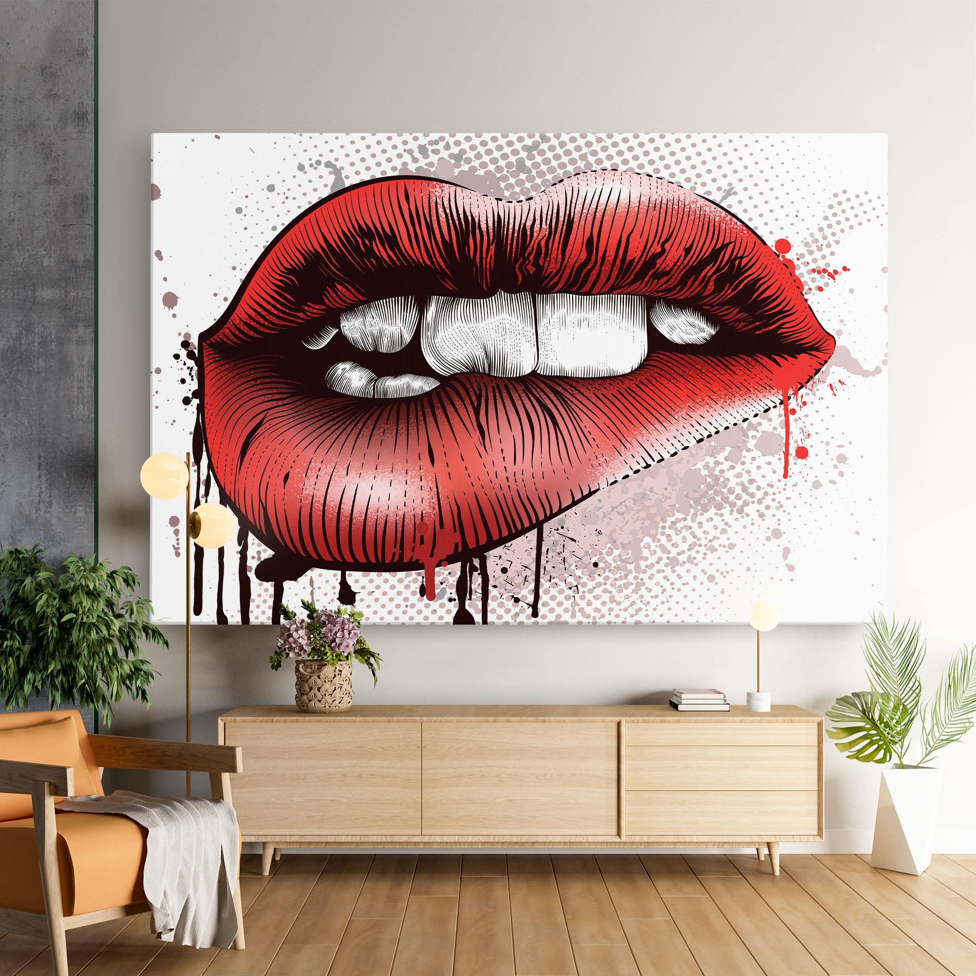 Tablou Canvas Lips Pop Artistic mockup 9