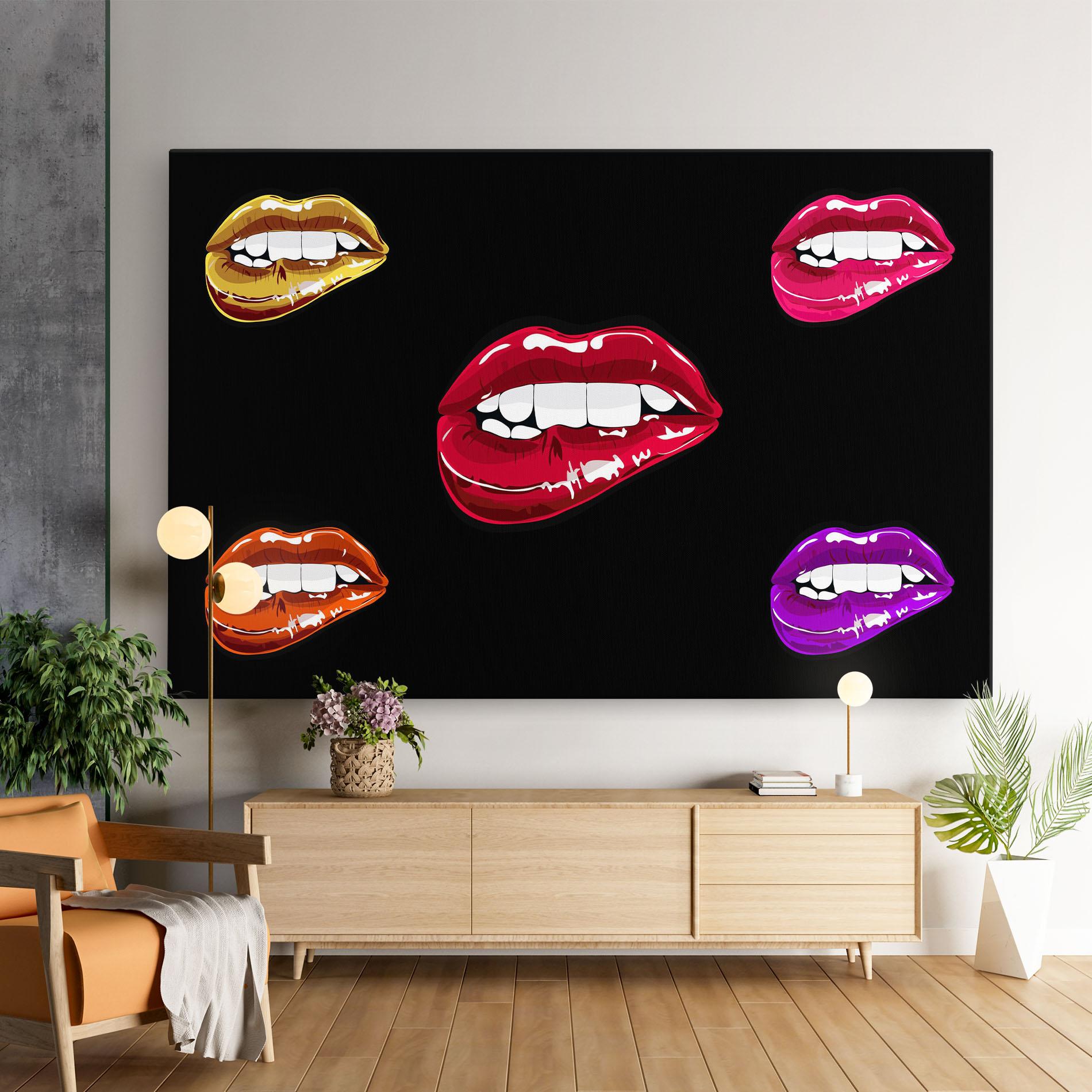 Tablou Canvas Mix Color Lips mockup 9