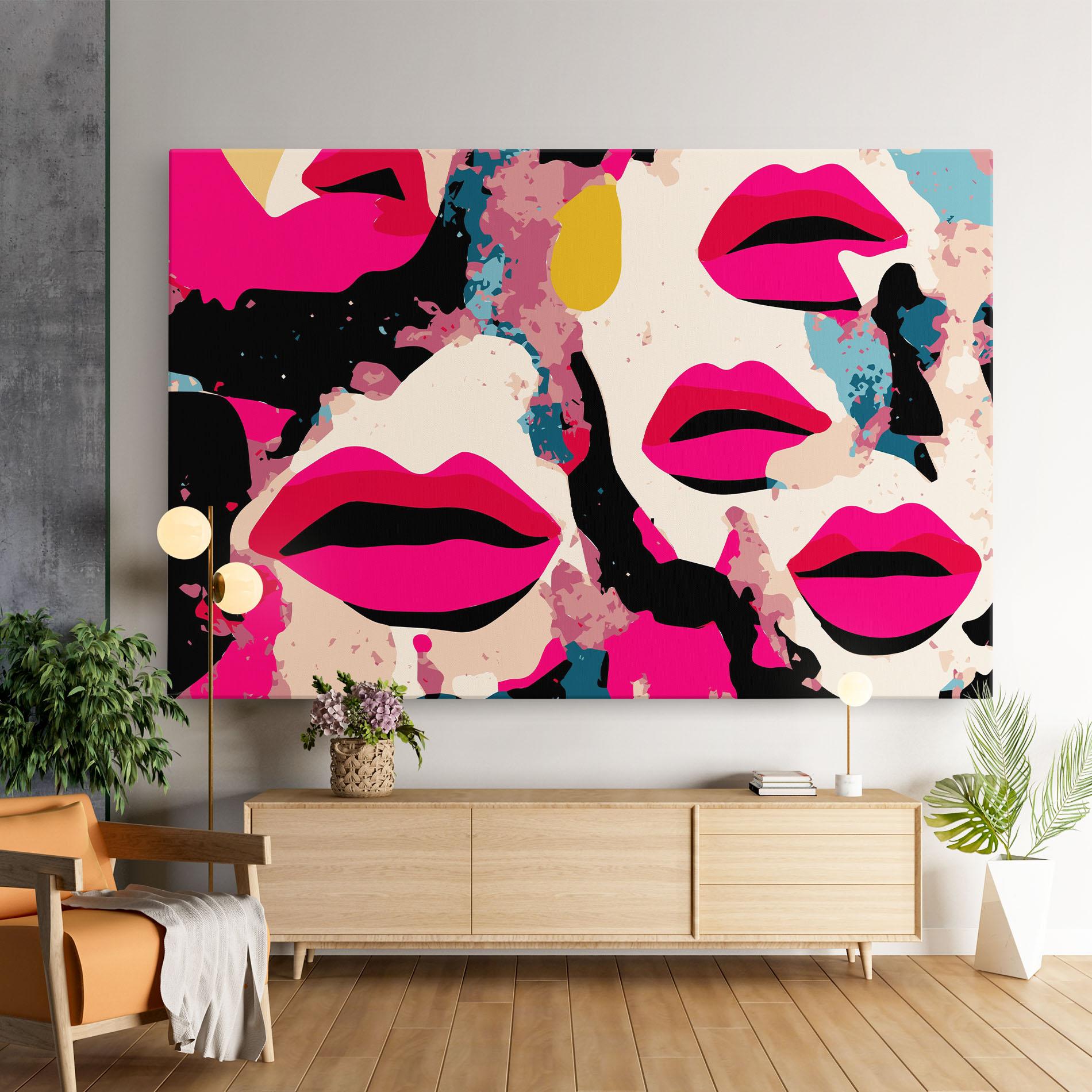 Tablou Canvas Pink Lips mockup 9