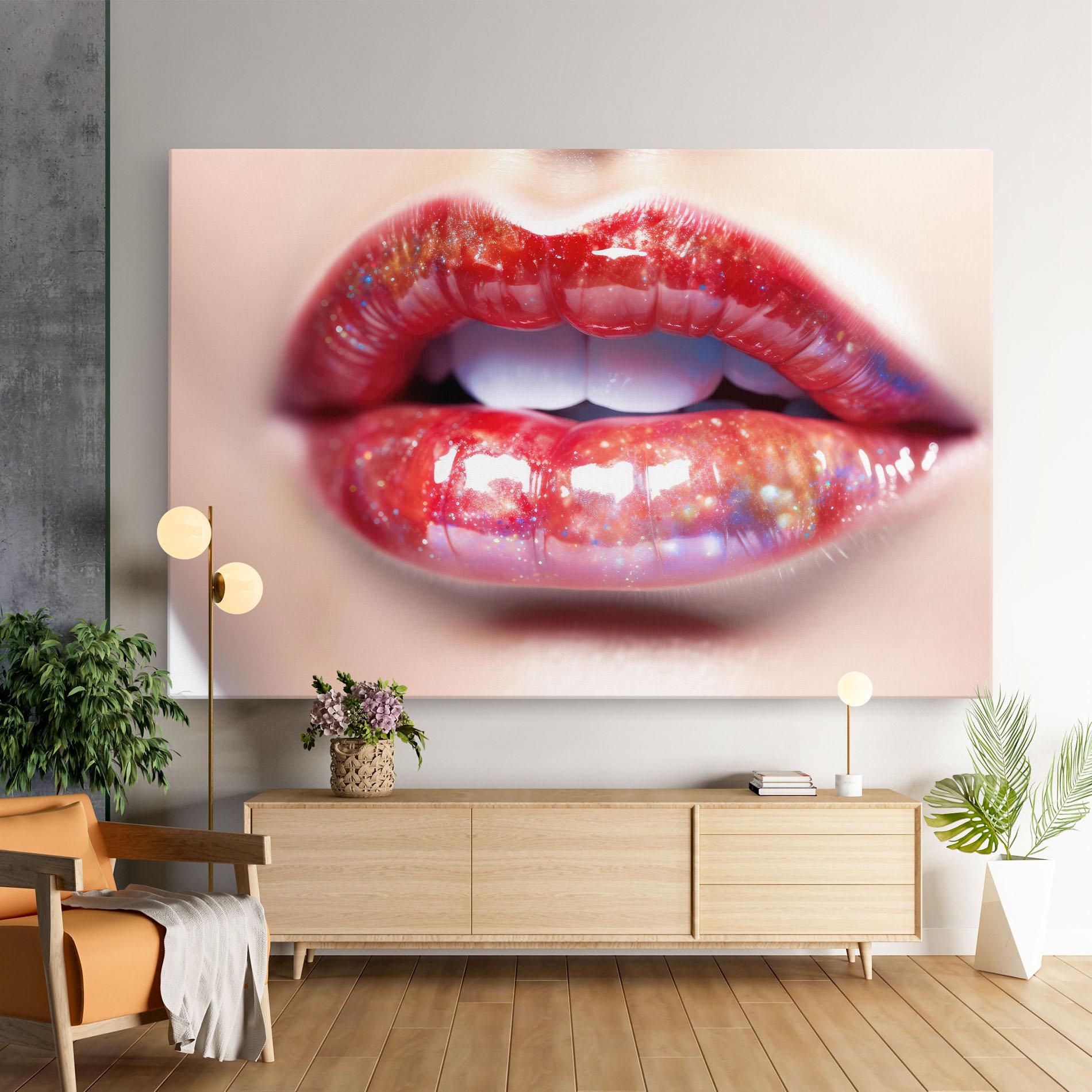 Tablou Canvas Red Pretty Lips mockup 9