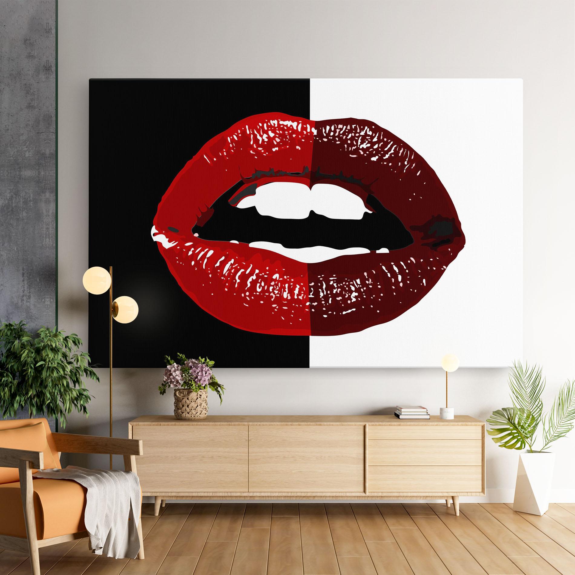 Tablou Canvas Red Shade Lips mockup 9