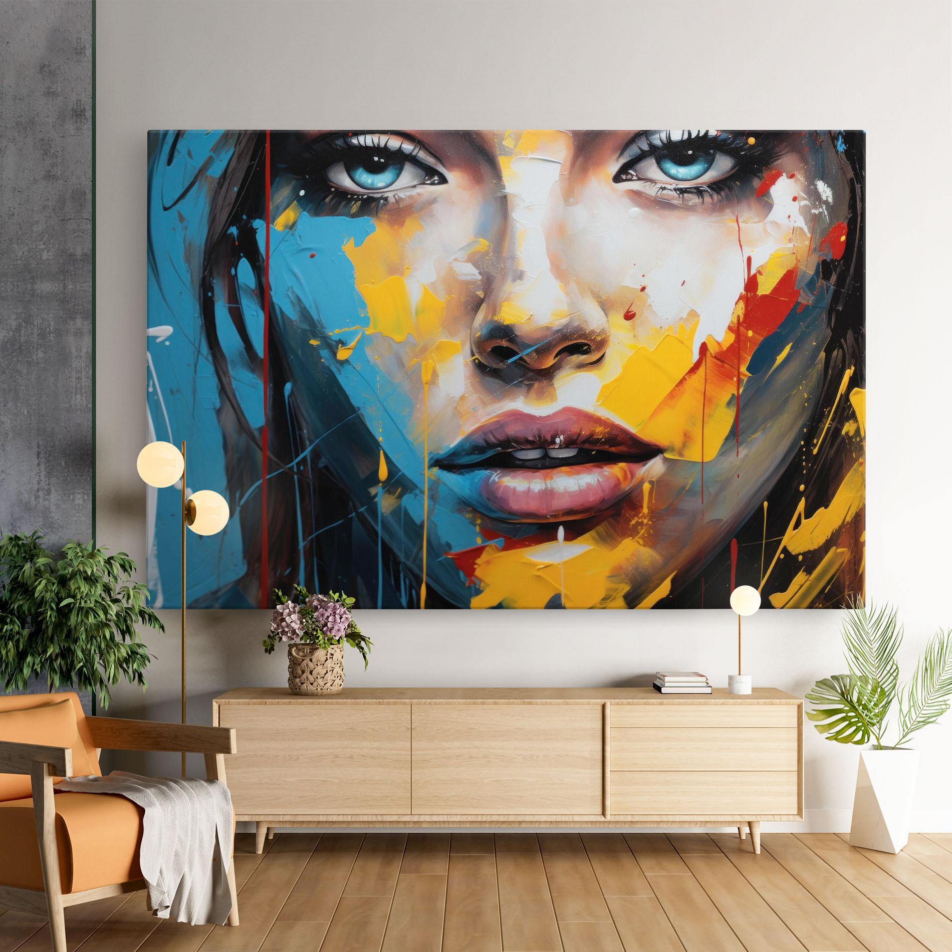 Tablou Canvas Woman Abstract Lips mockup 9