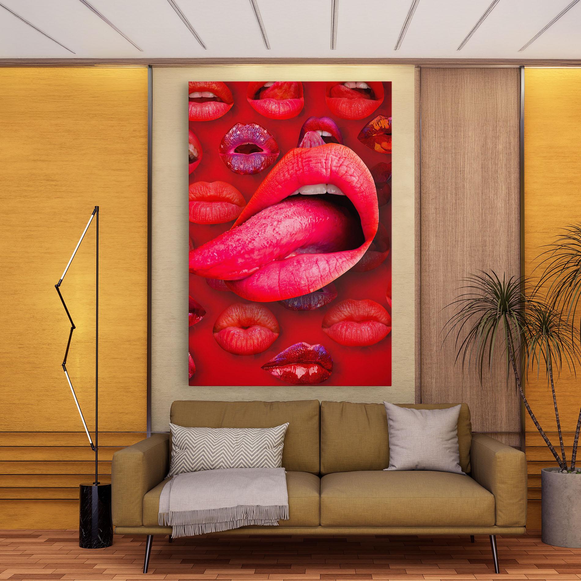 Tablou Canvas Big Tongue Collage mockup 9