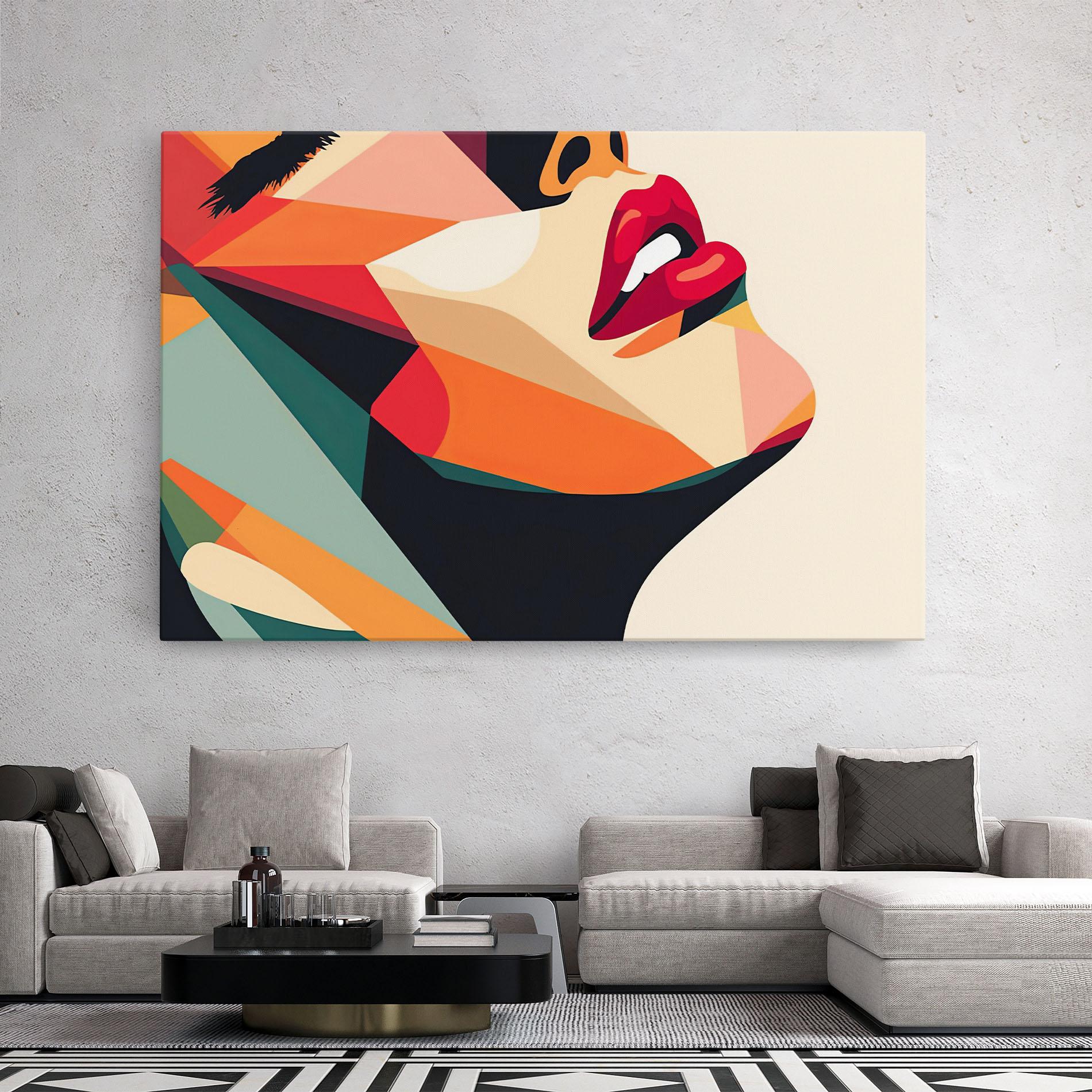 Tablou Canvas Abstract Lips mockup 2