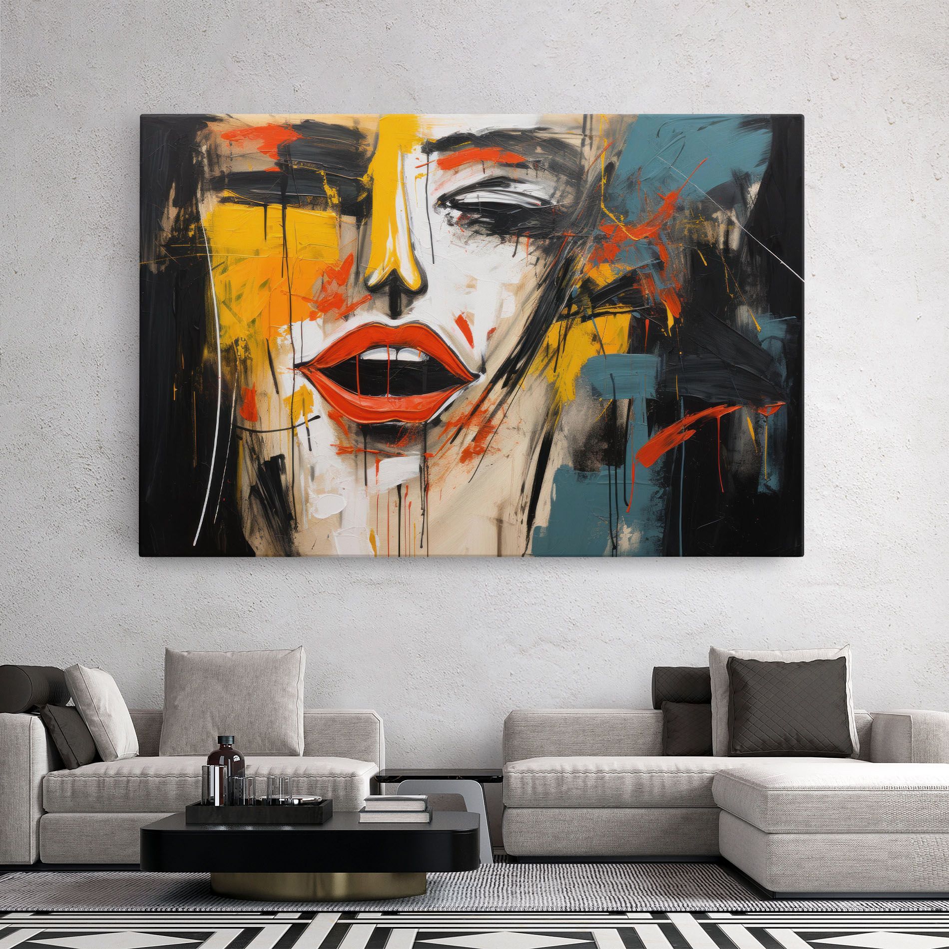 Abstract Woman Lips mockup 2