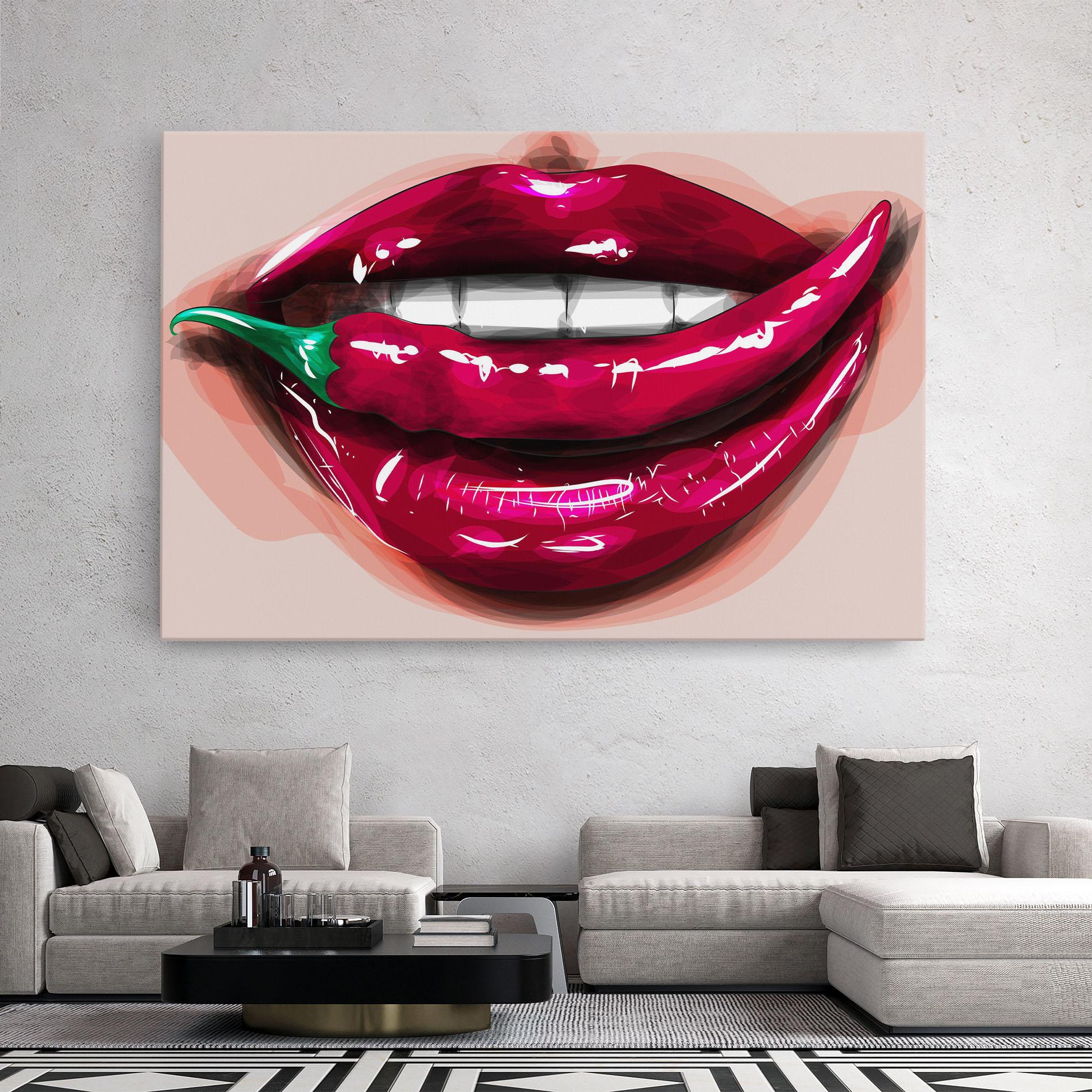 Tablou Canvas Chilli Lips mockup 2