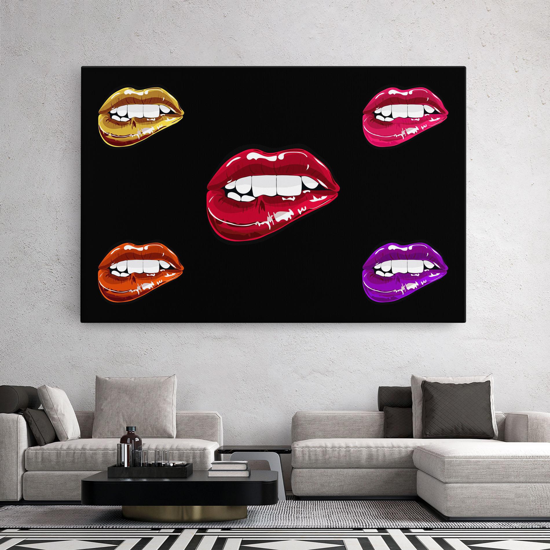 Tablou Canvas Mix Color Lips mockup 2