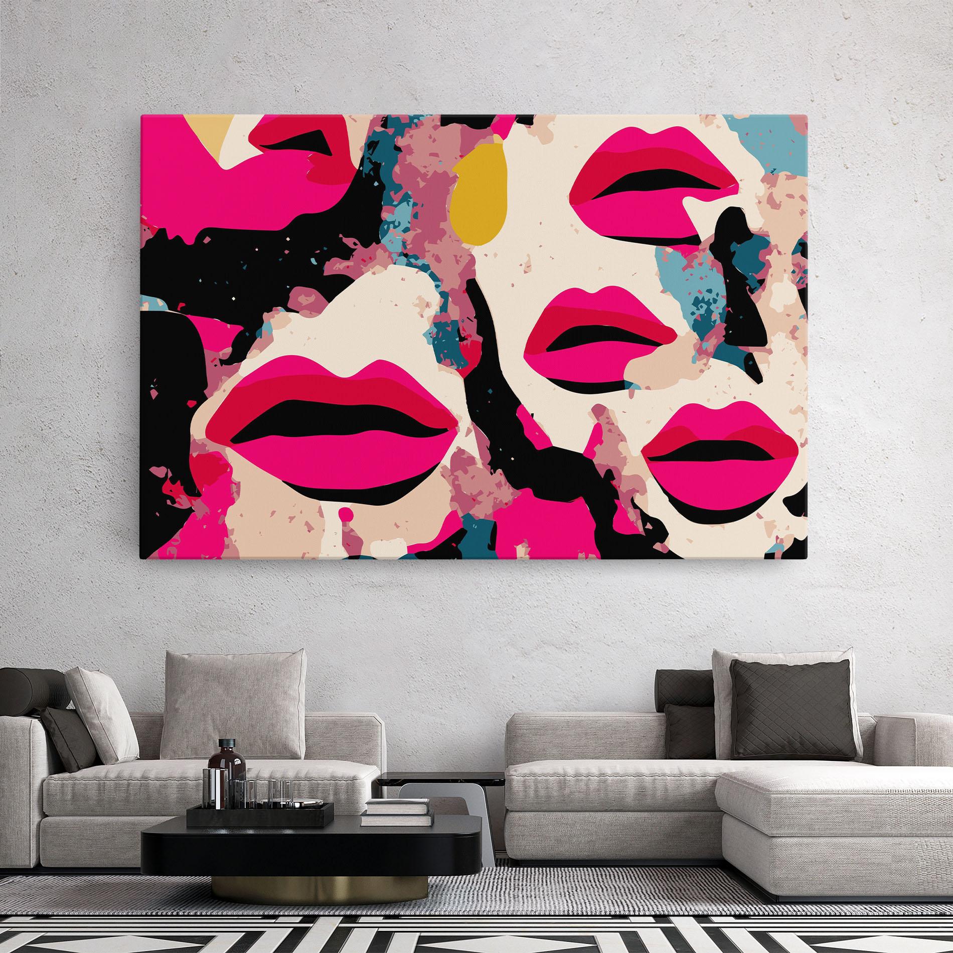 Tablou Canvas Pink Lips mockup 2