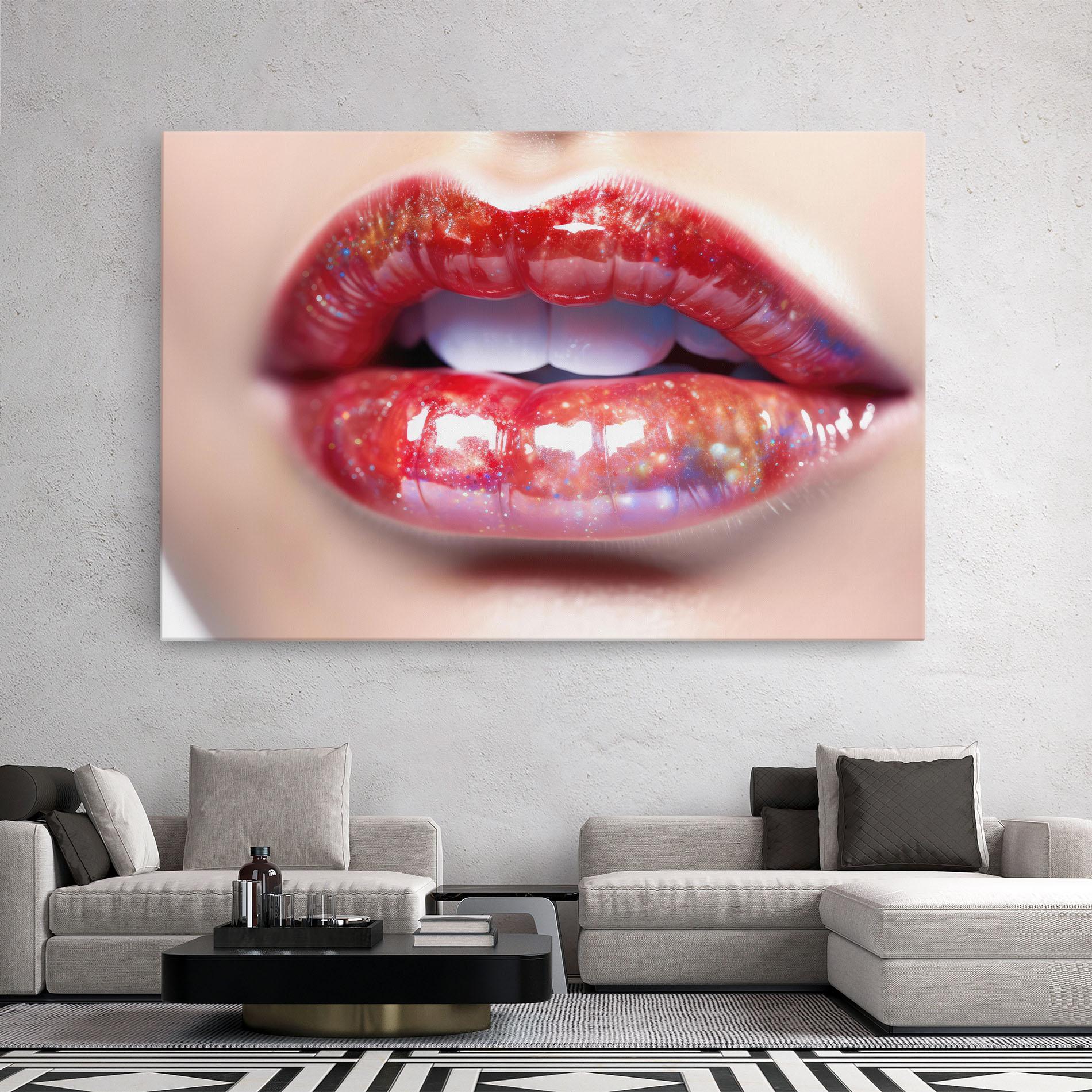 Tablou Canvas Red Pretty Lips mockup 2