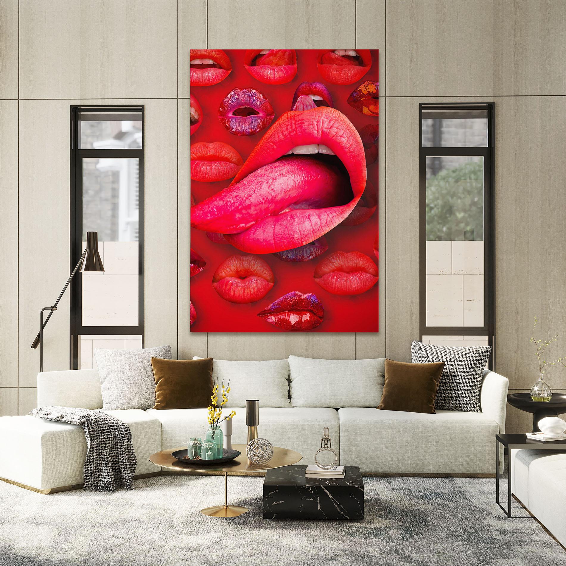 Tablou Canvas Big Tongue Collage mockup 2