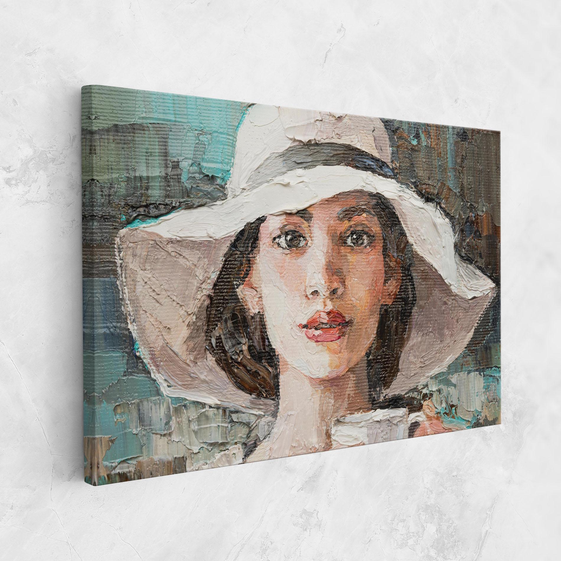 Tablou Canvas White Lady mockup 1