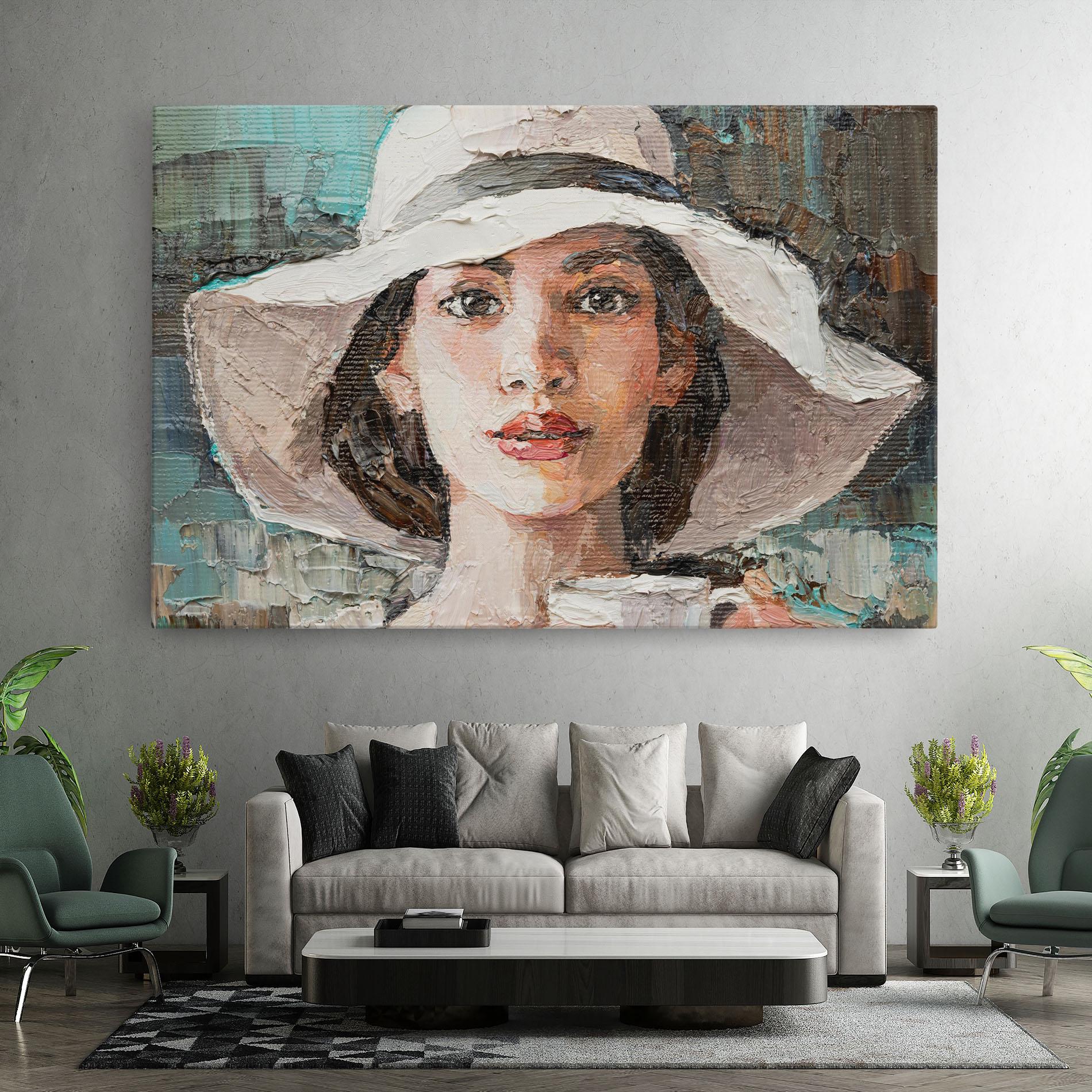 Tablou Canvas White Lady mockup 7