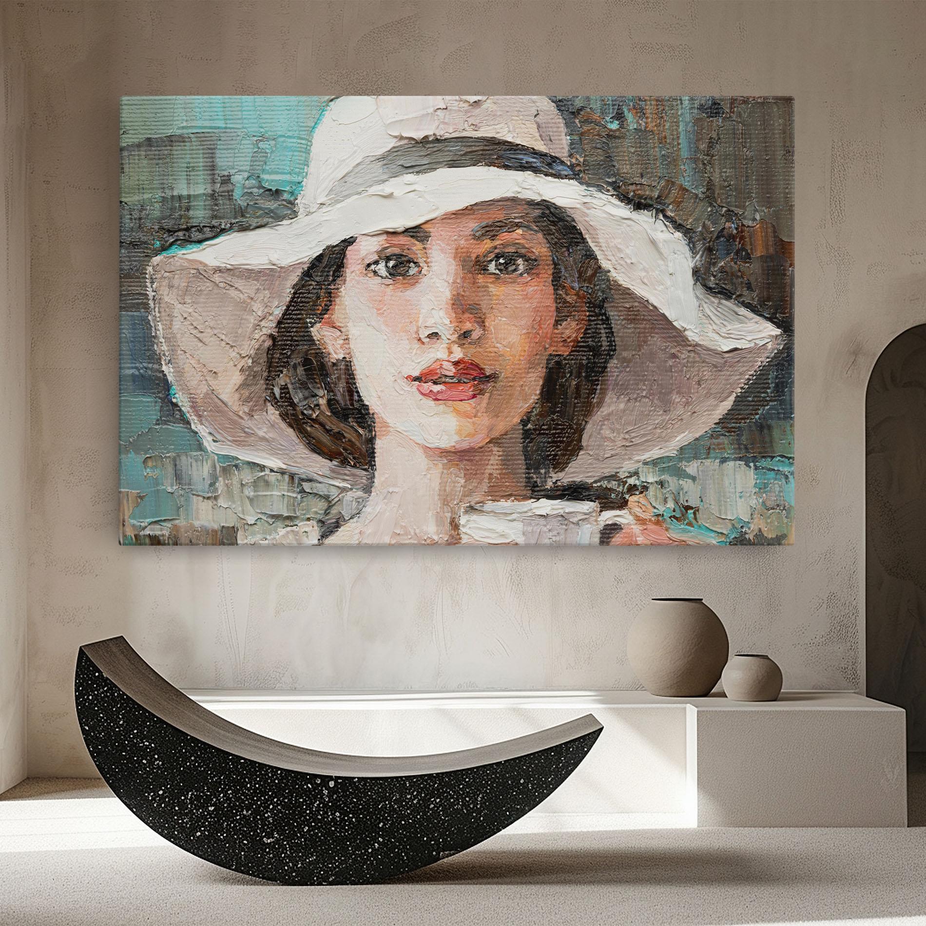 Tablou Canvas White Lady mockup 8