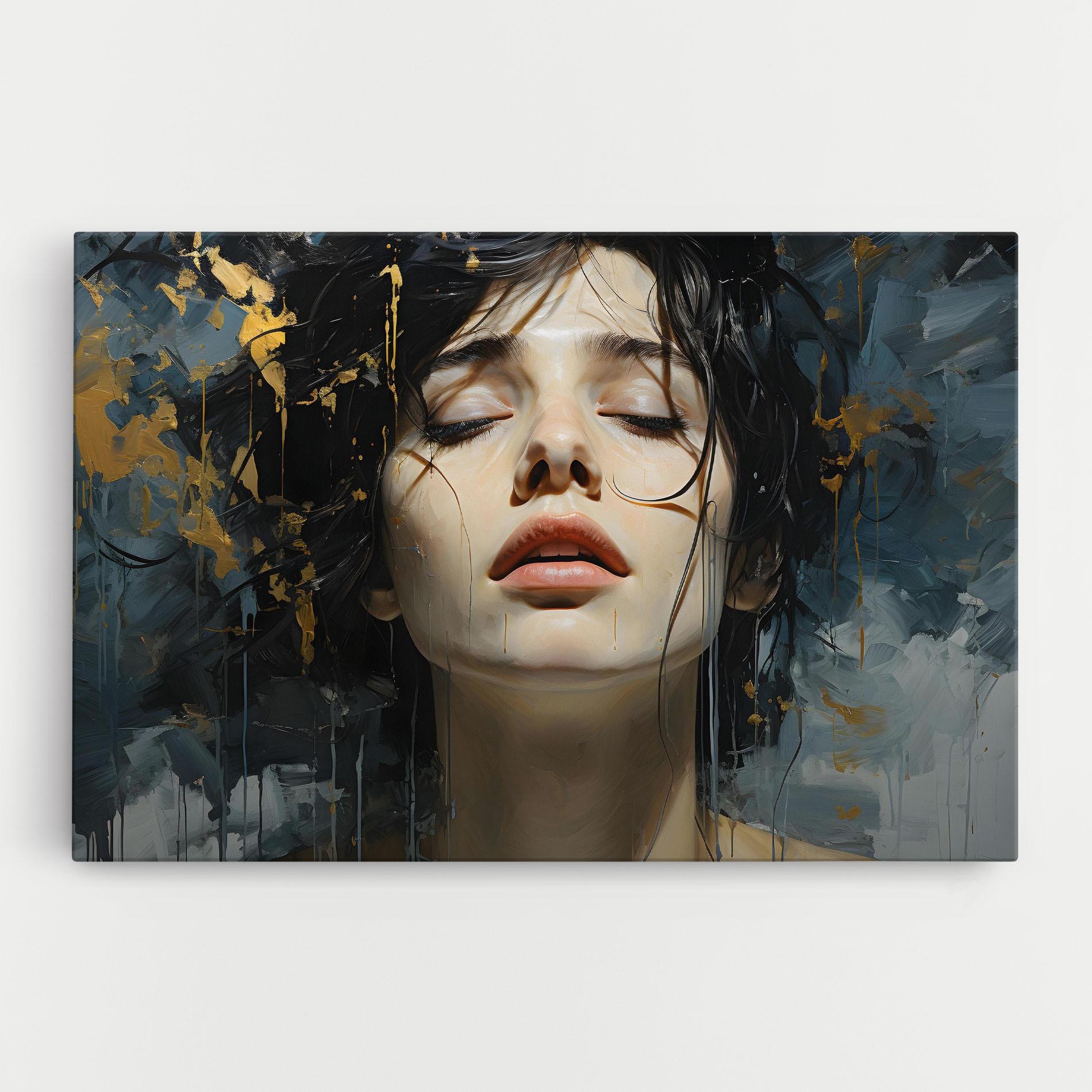 Tablou Canvas Closed Eyes Woman mockup 0
