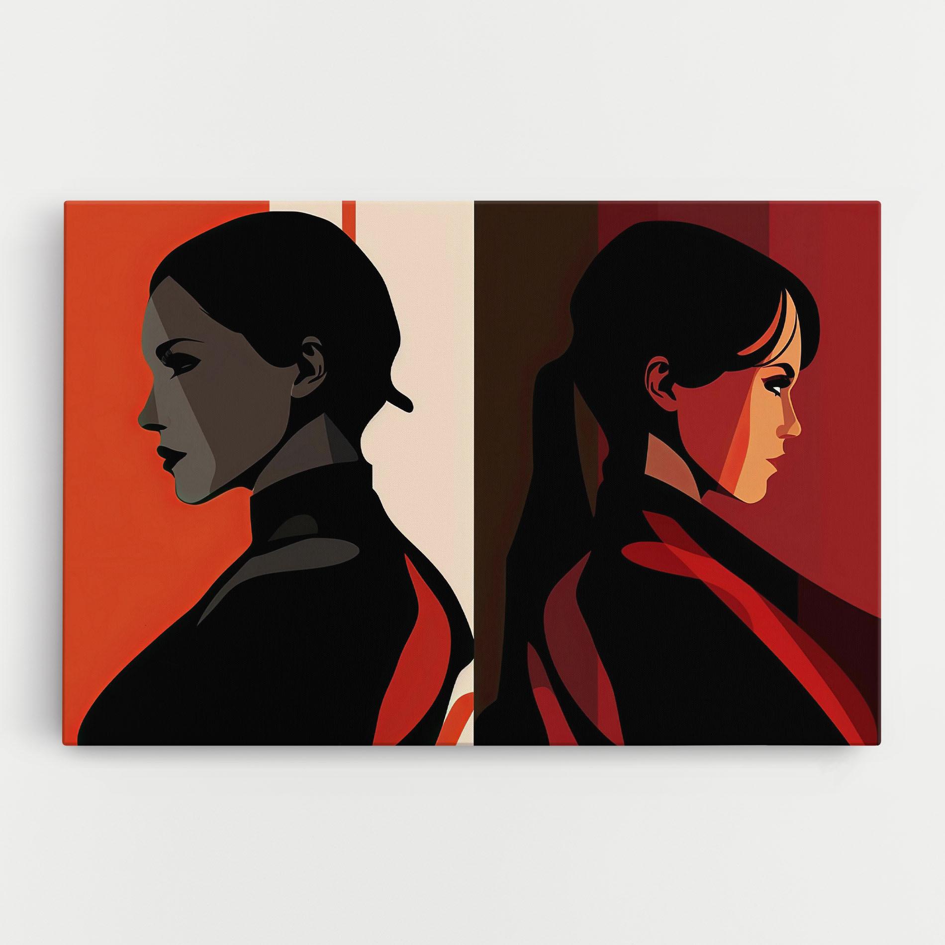 Tablou Canvas Graphical Portrait mockup 0