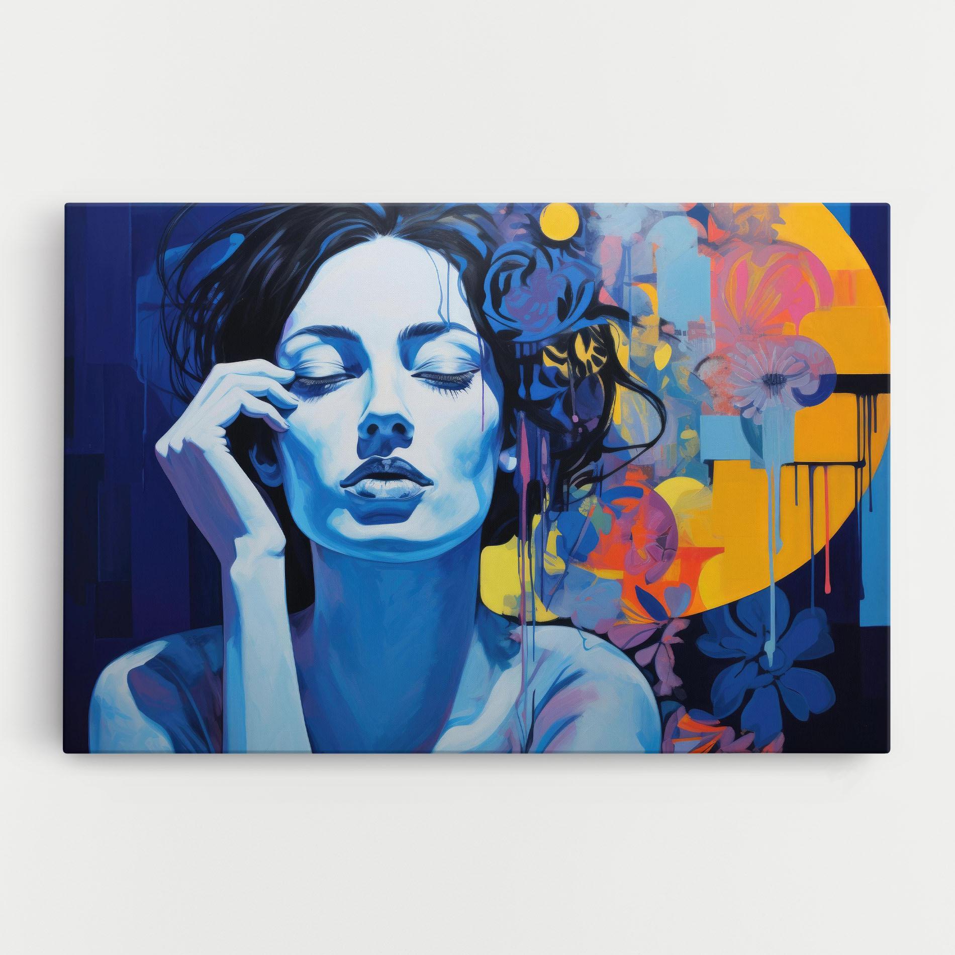 Tablou Canvas Photographic Blue Image mockup 0