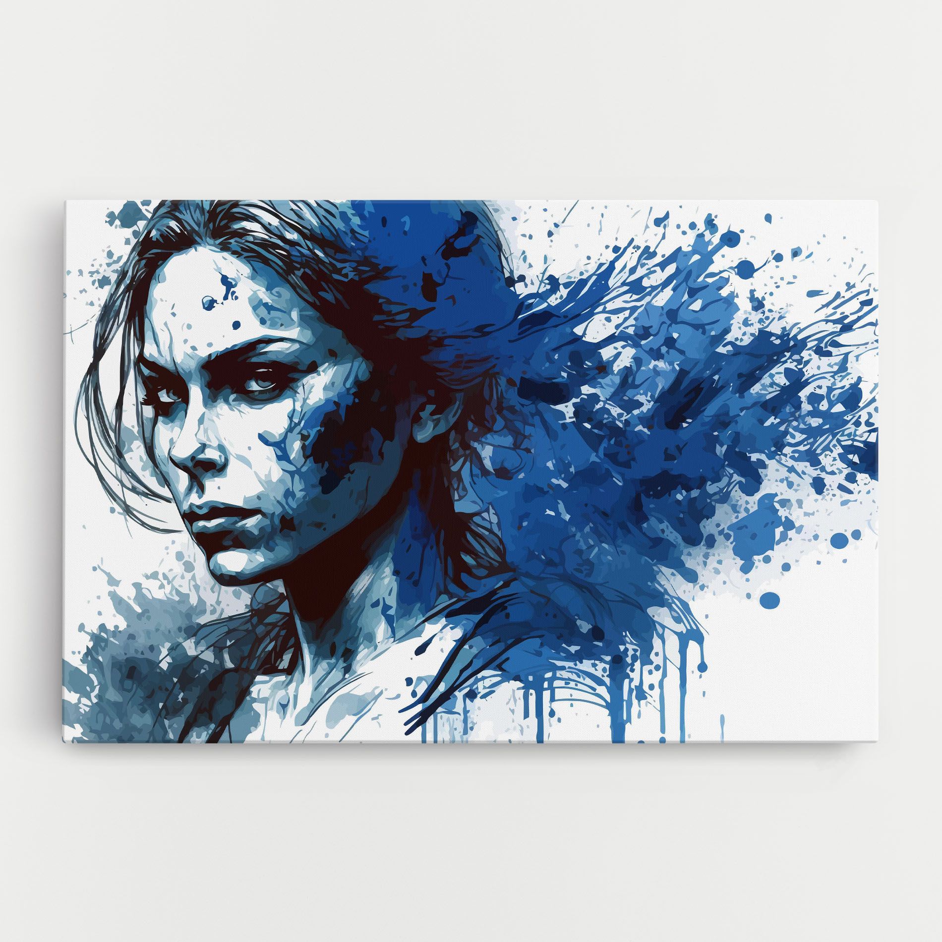 Portrait Blue Woman mockup 0