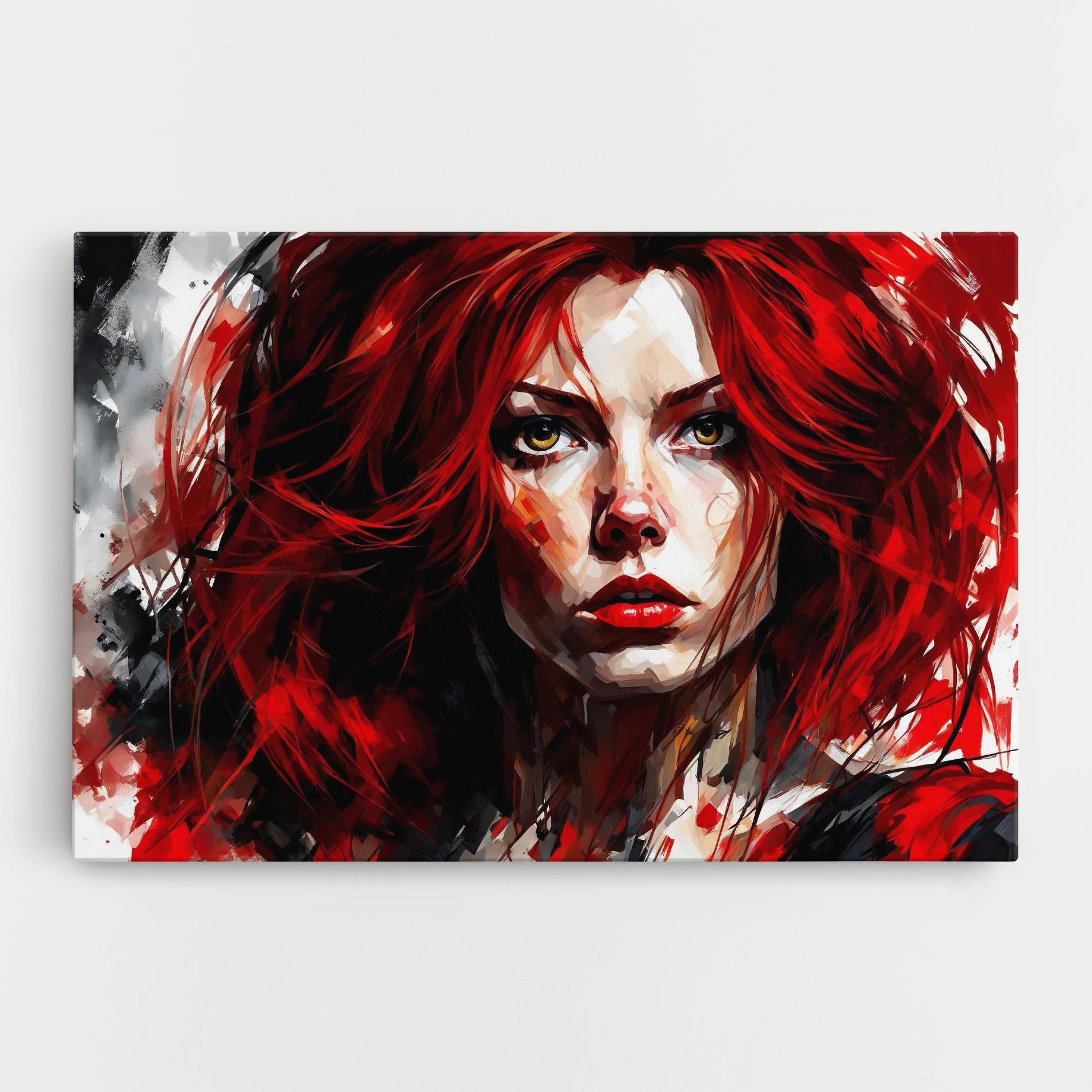 Tablou Canvas Red Hair Smoky Eyes mockup 0