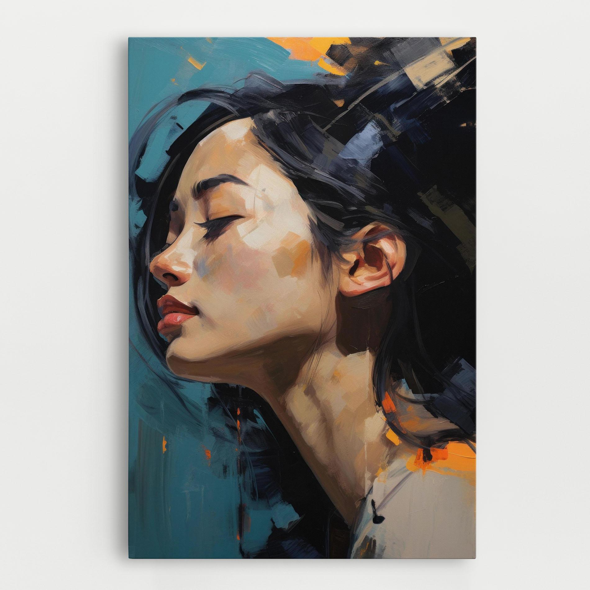 Tablou Canvas Acrylic Asian Portrait mockup 0