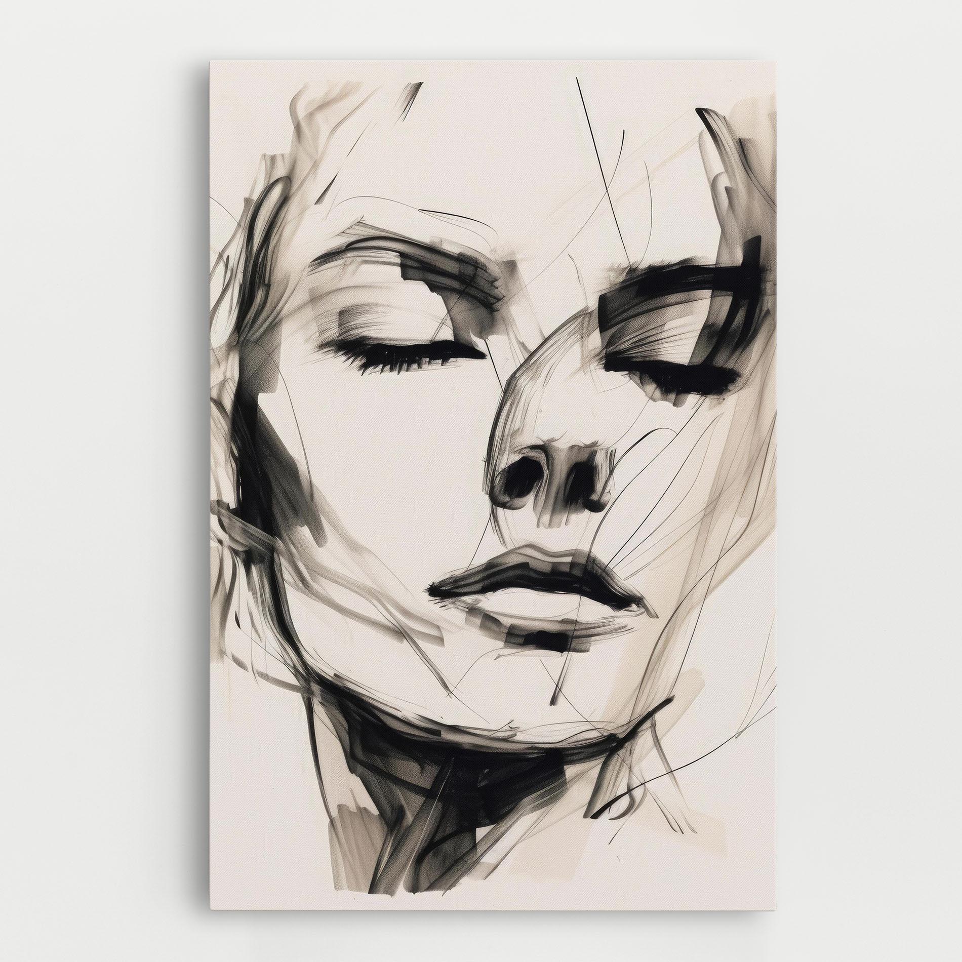 Tablou Canvas Continuous Line Woman mockup 0