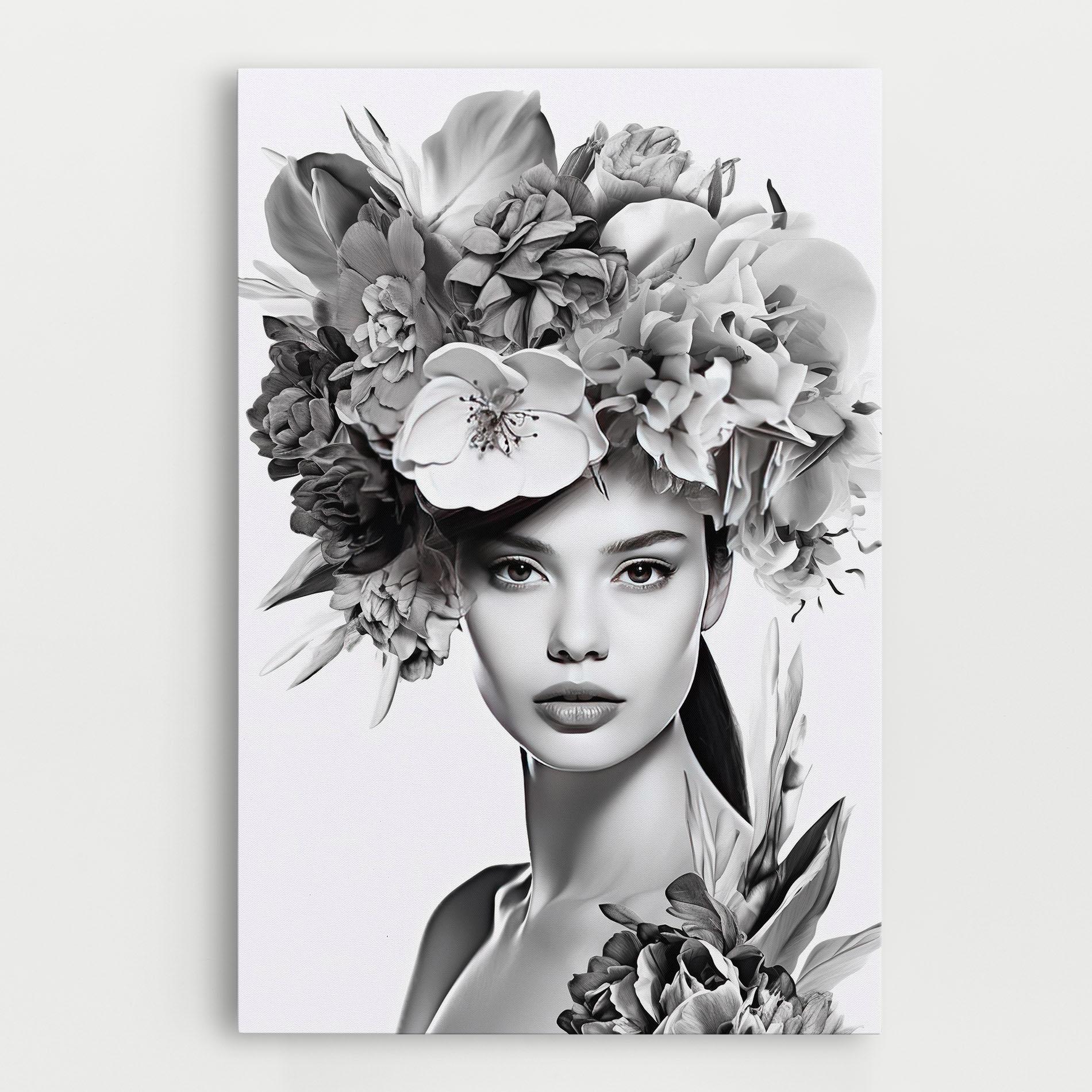 Tablou Canvas Flower Crown Woman mockup 0