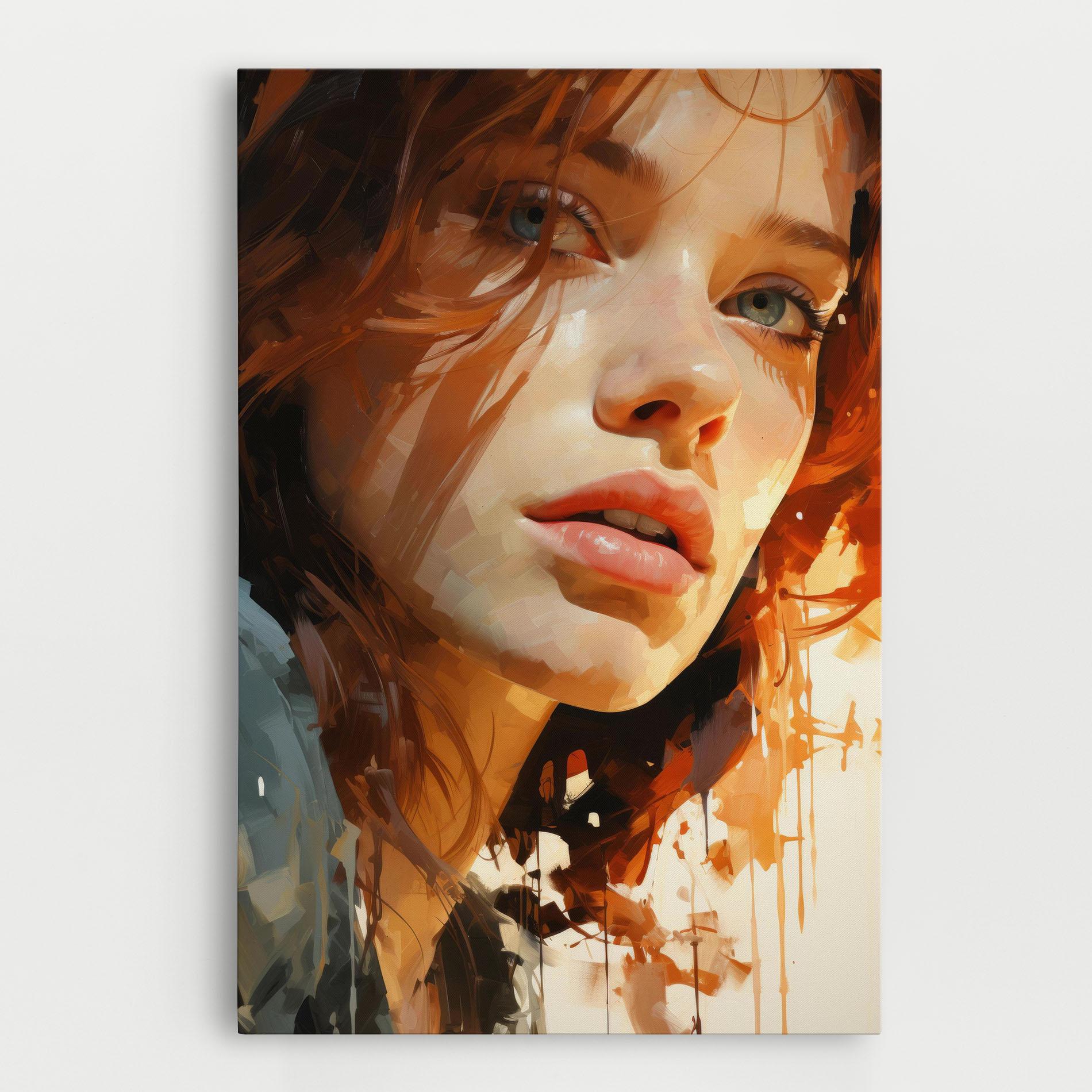 Tablou Canvas Pretty Woman Portrait mockup 0