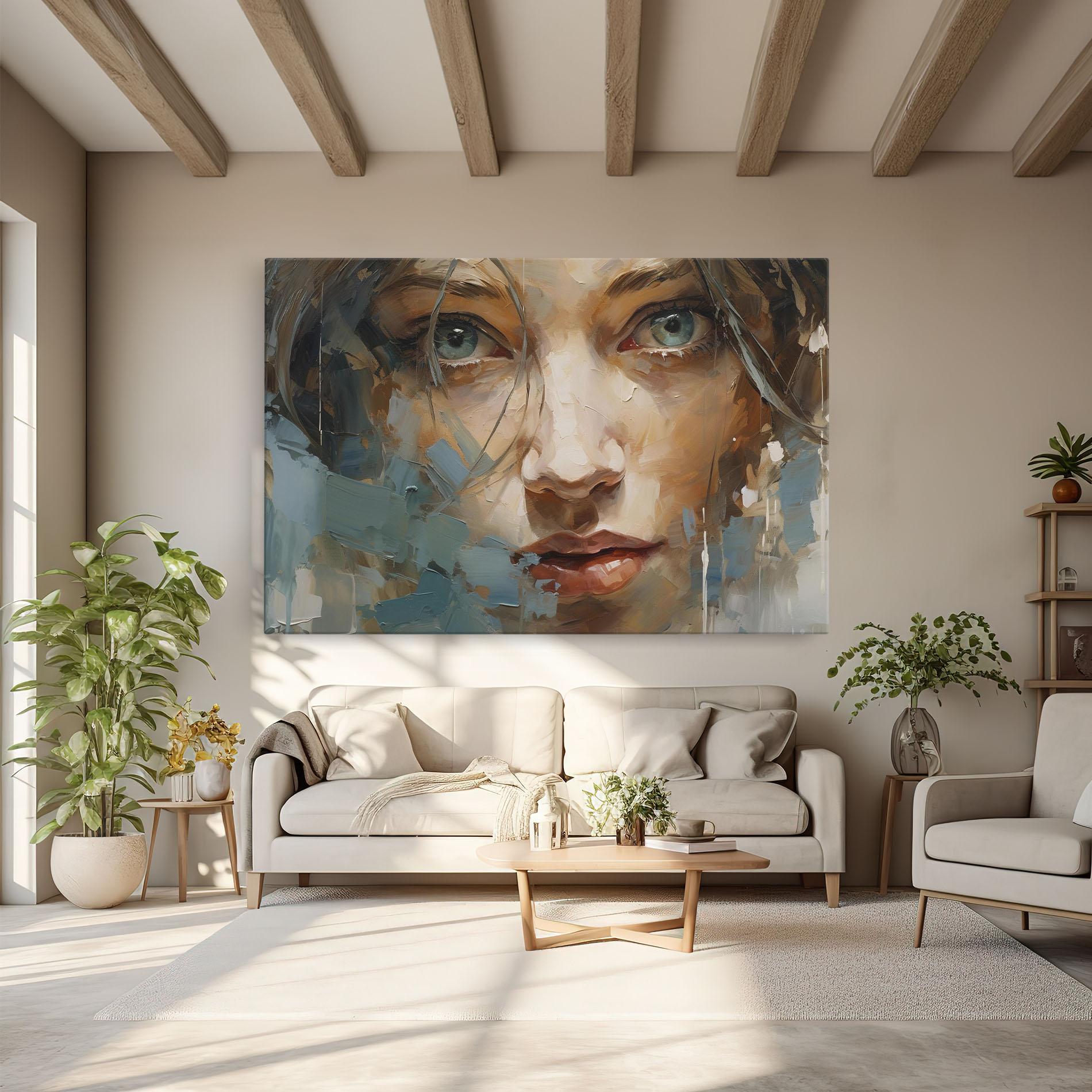 Tablou Canvas Expressive Portrait mockup 6