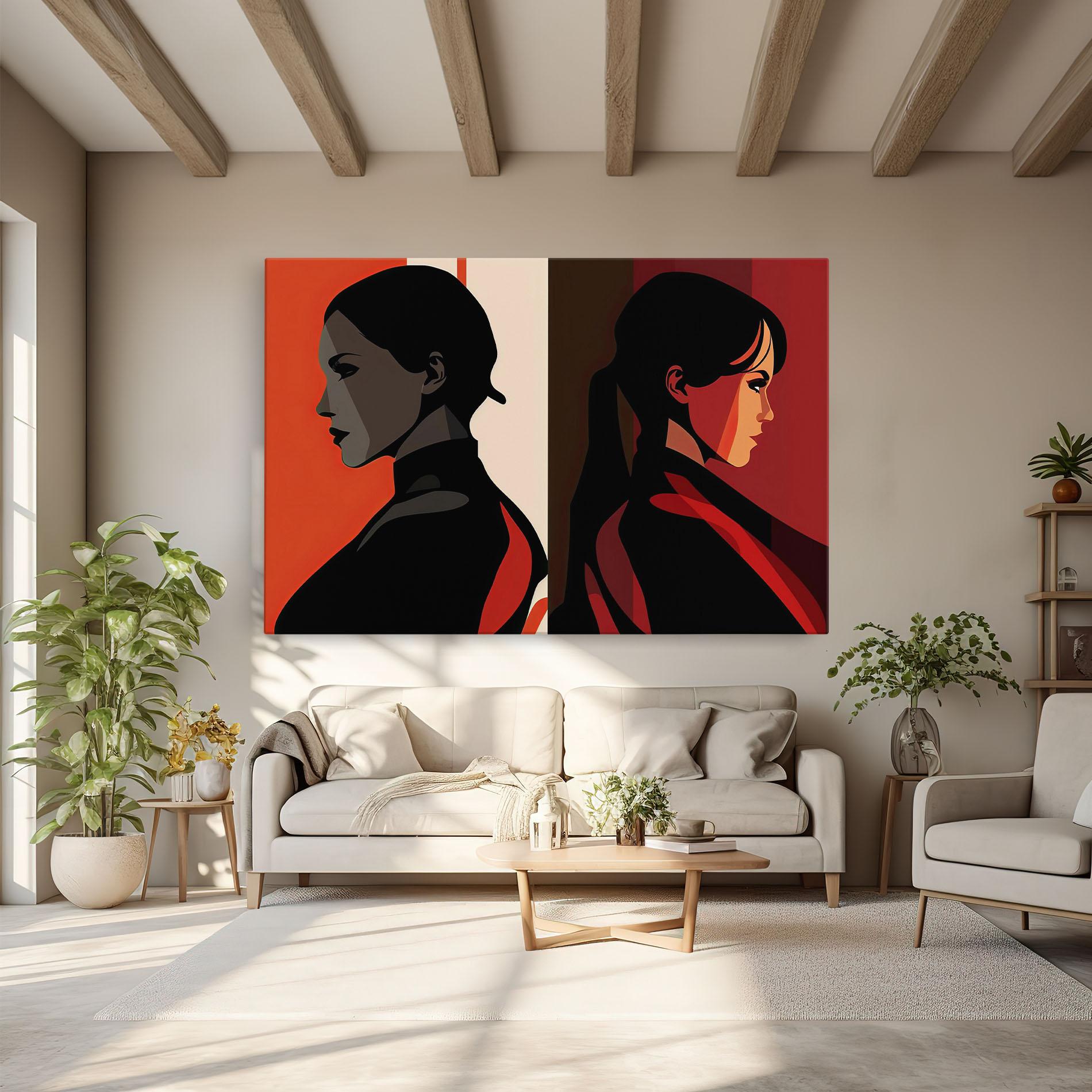 Tablou Canvas Graphical Portrait mockup 6