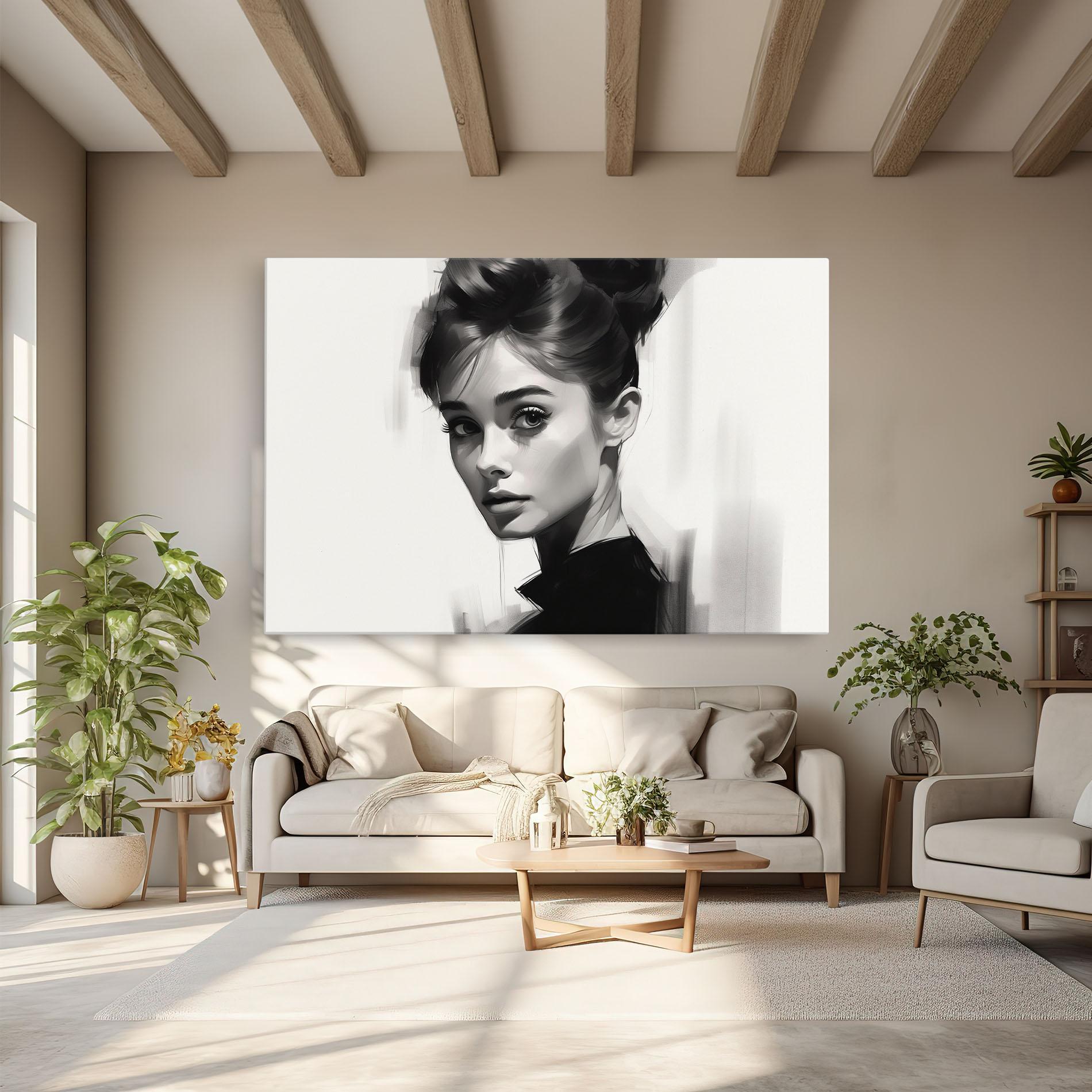 Tablou Canvas Hepburn Portrait mockup 6