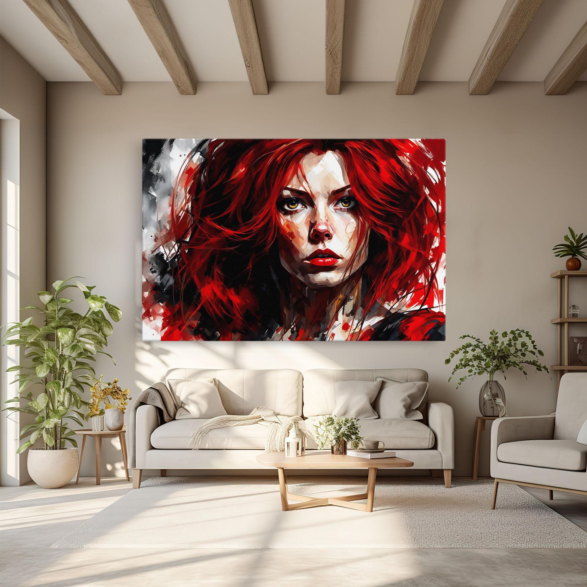 Tablou Canvas Red Hair Smoky Eyes mockup 6