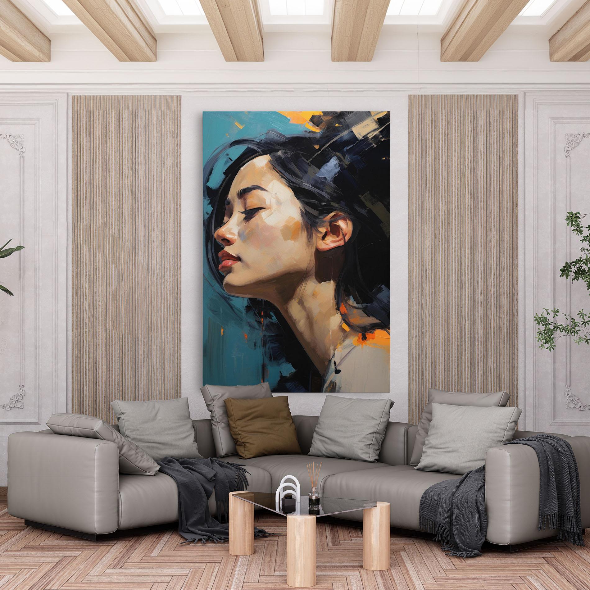 Tablou Canvas Acrylic Asian Portrait mockup 6