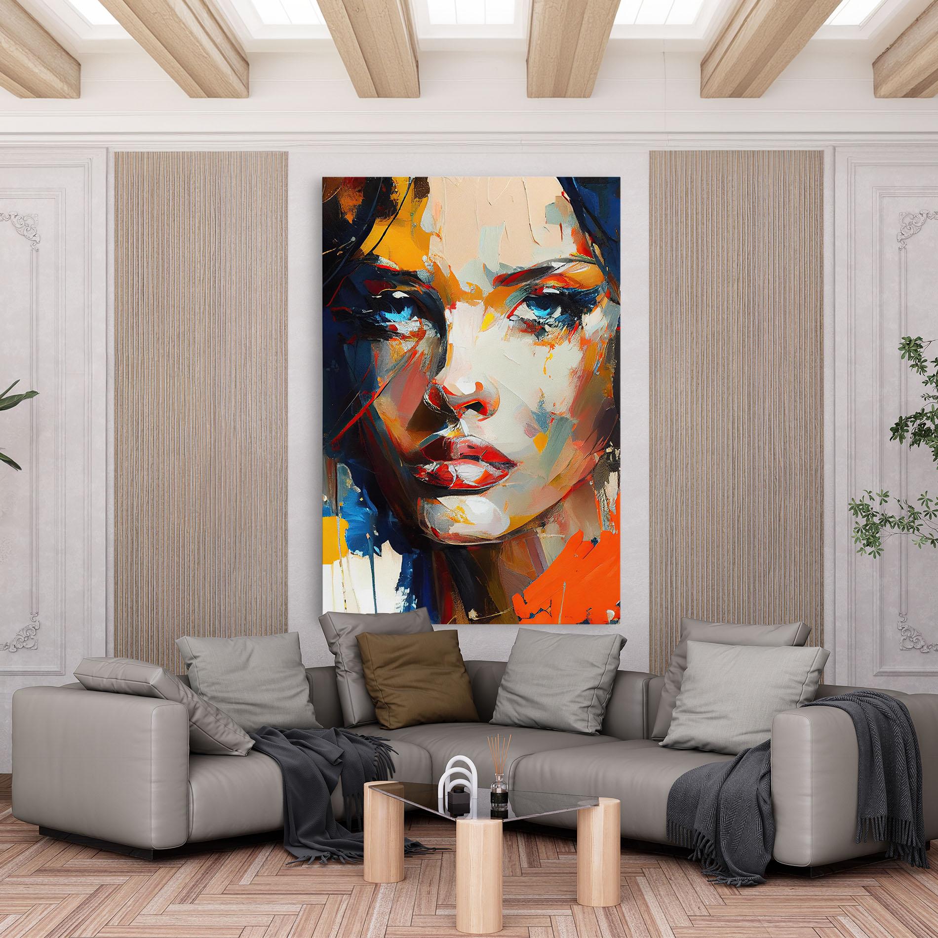 Tablou Canvas Beautiful Brunette Woman mockup 6