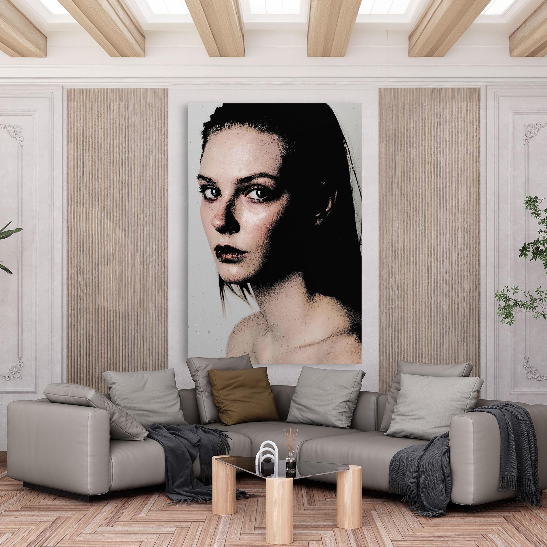 Tablou Canvas Big Eyes Portrait mockup 6