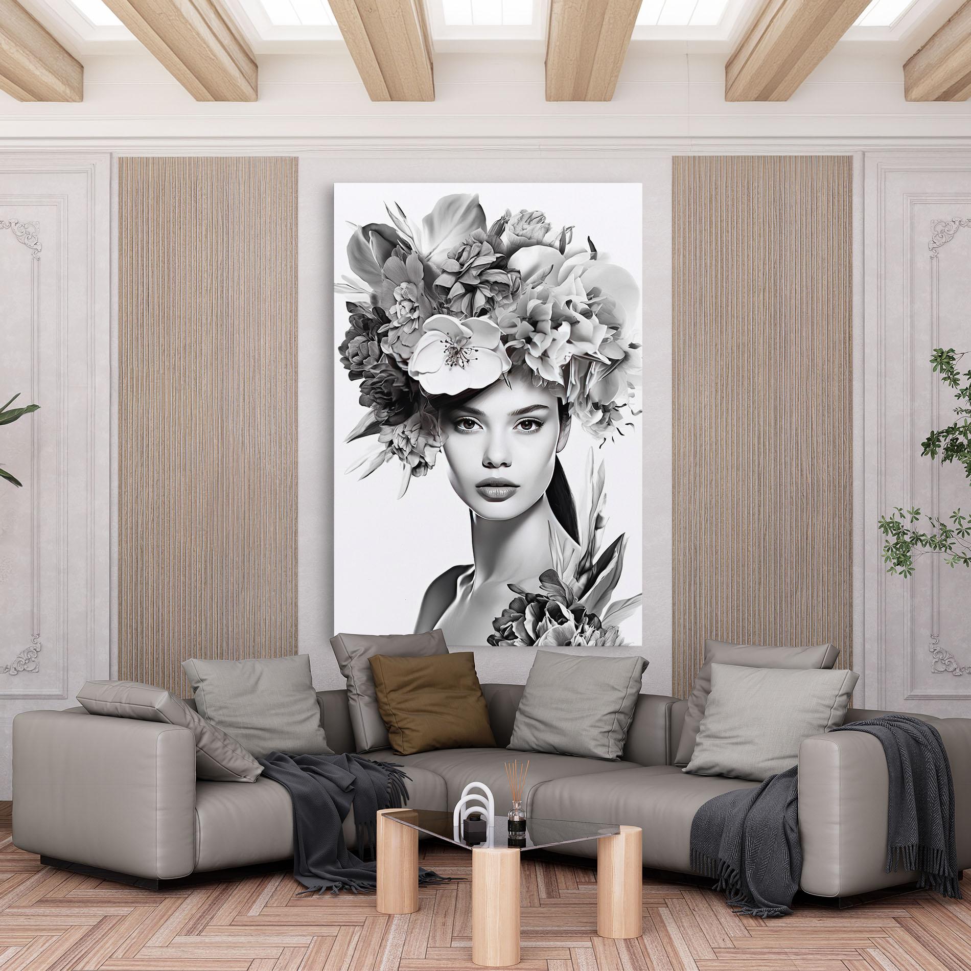 Tablou Canvas Flower Crown Woman mockup 6