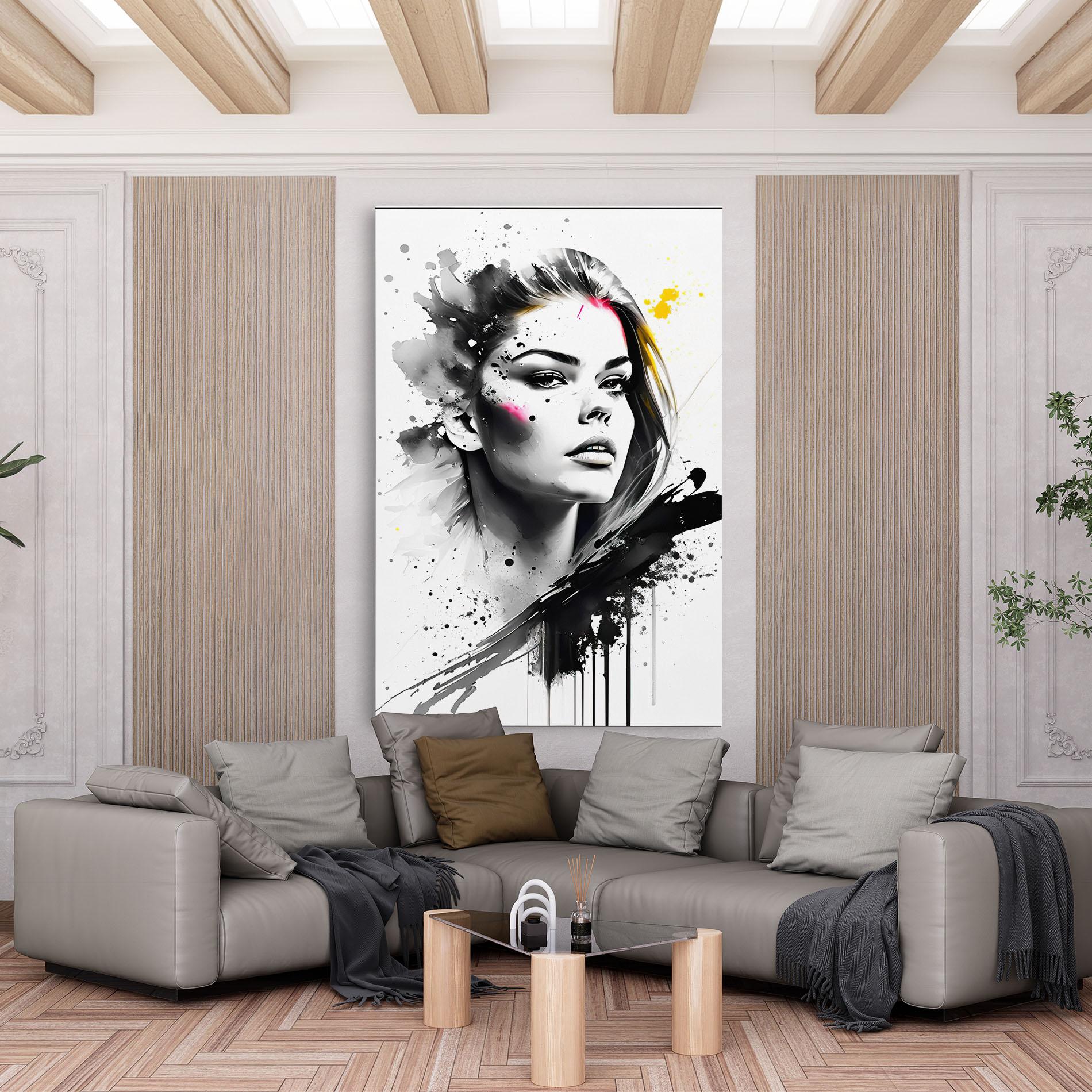 Tablou Canvas Ink Splash Portrait mockup 6