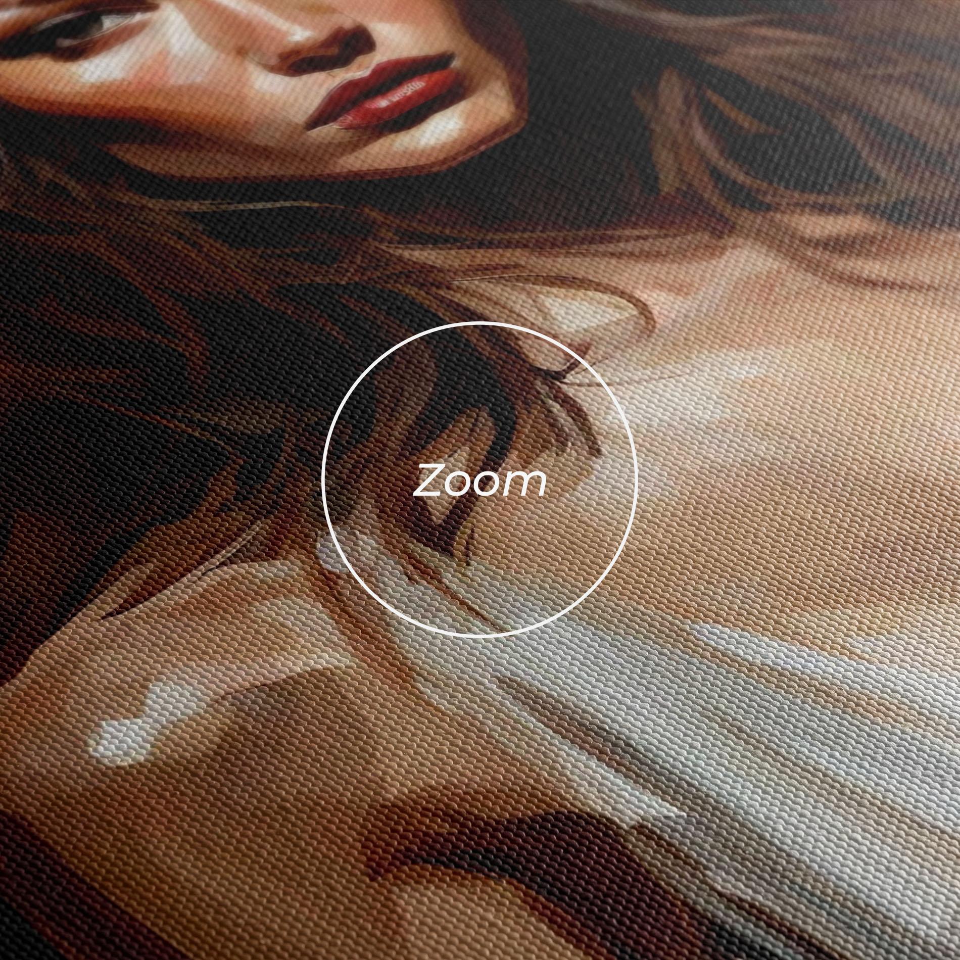 Tablou Canvas Long Brown Hair Woman mockup 3